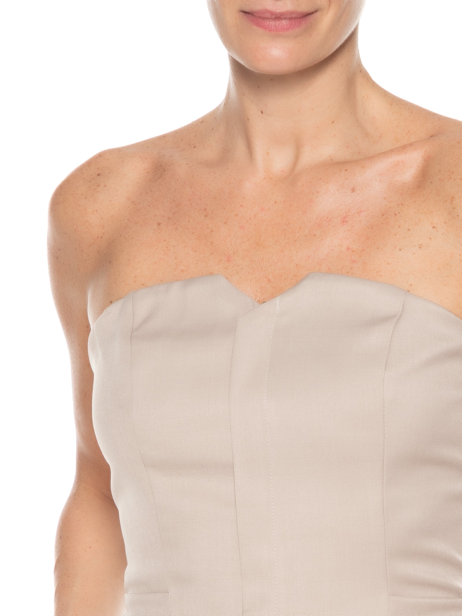 Corset Feminino Alfaiataria Bege Market 33