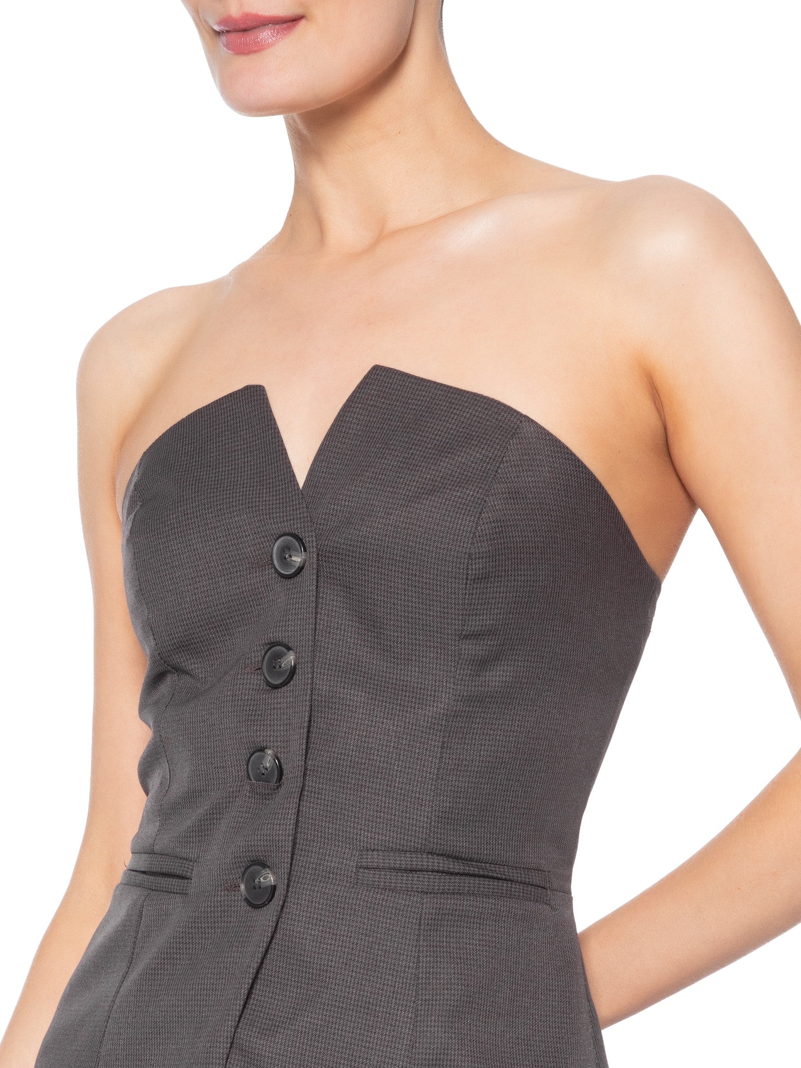 Corset Feminino Alongado Pied Marrom '2Essential