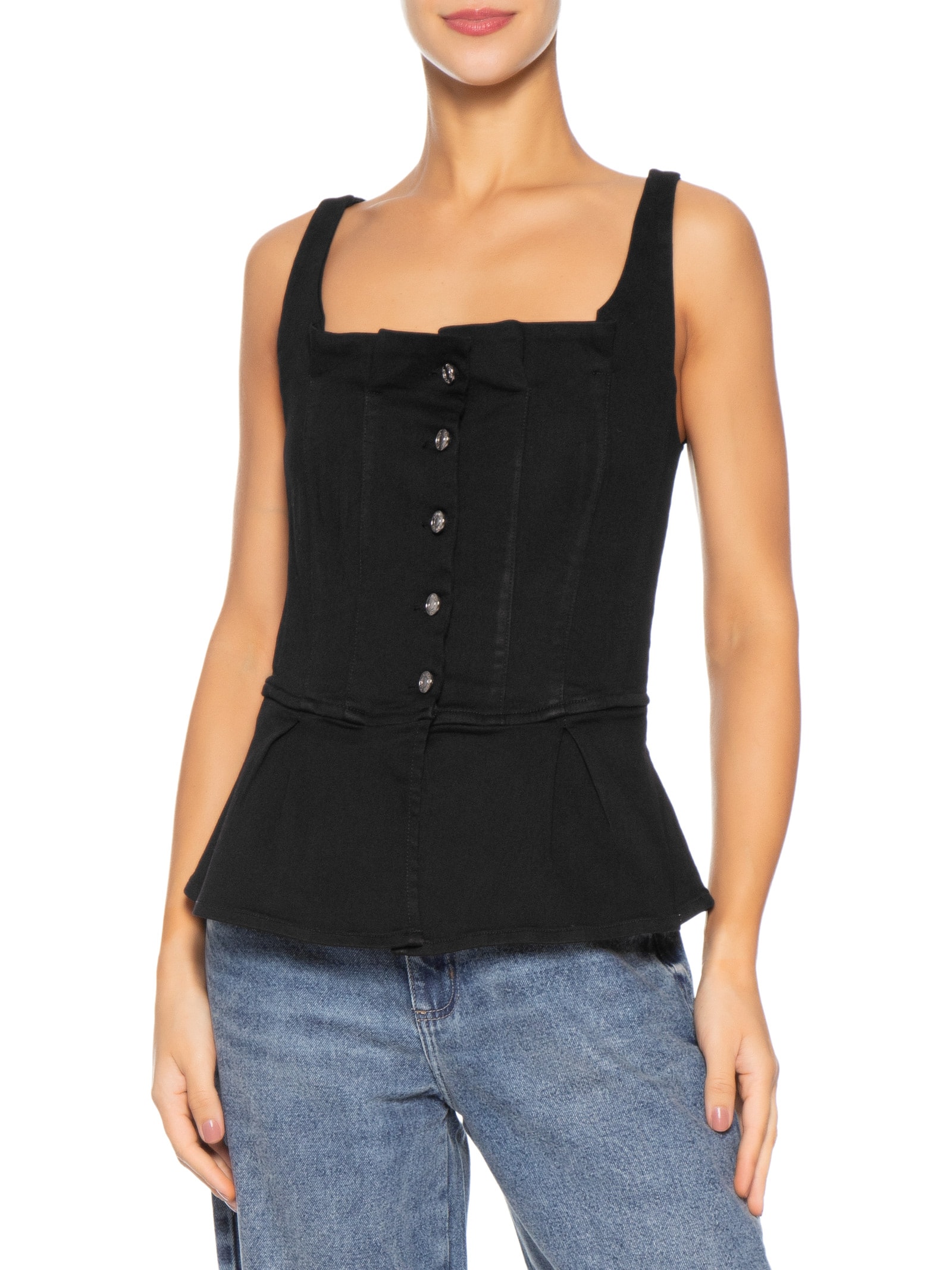 Corset Feminino Amelie Preto P7 Jeans