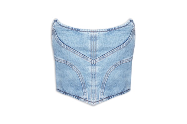 Corset Feminino Jeans - Azul
