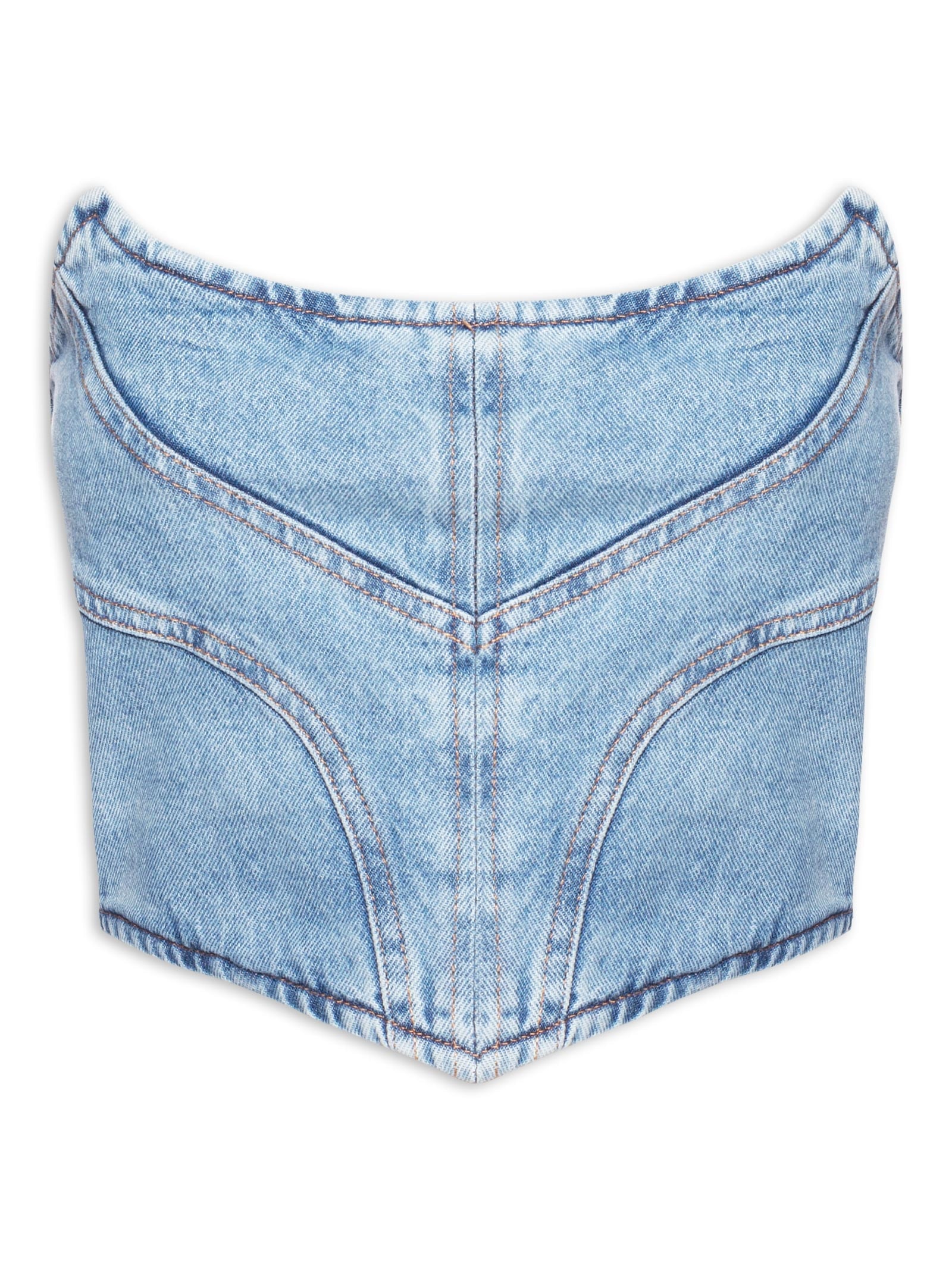 Corset Feminino Jeans Azul Market 33
