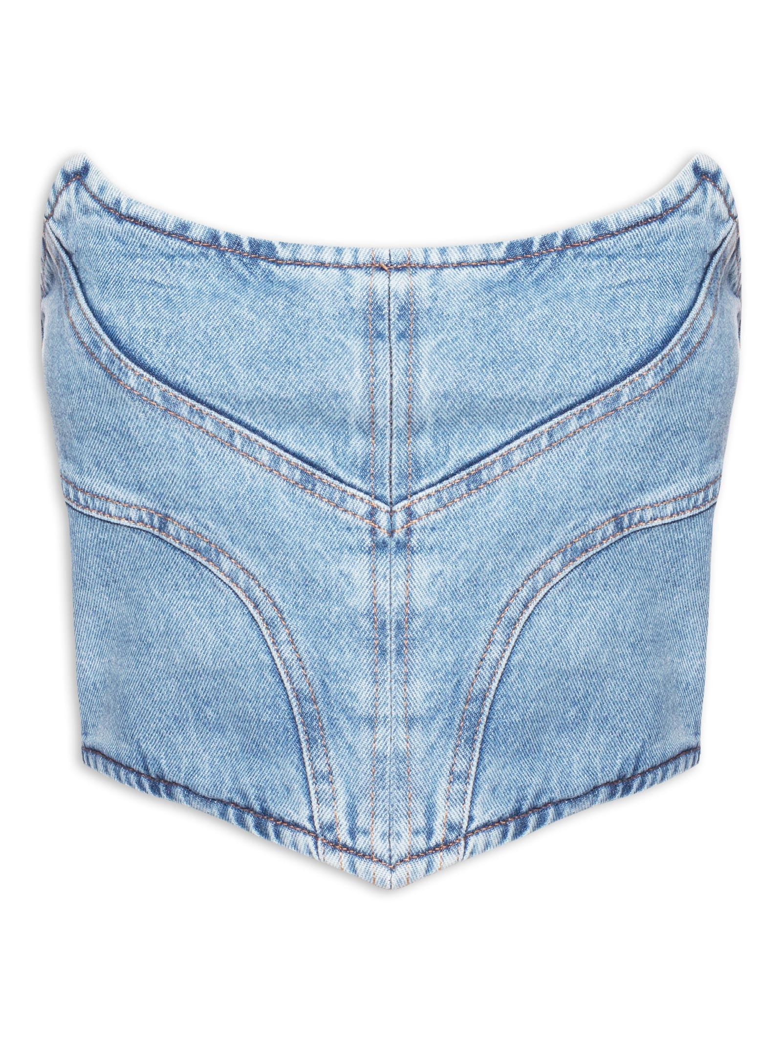 Corset Feminino Jeans Azul Market 33