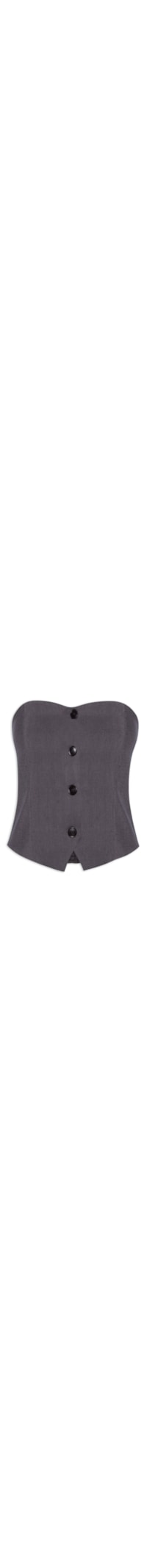 Corset Feminino Sem Alça - Cinza
