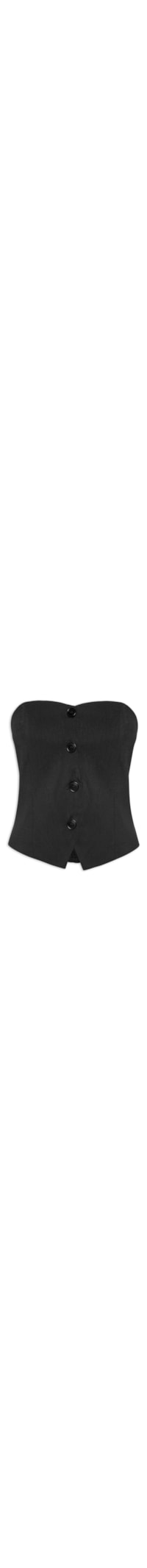 Corset Feminino Sem Alça - Preto
