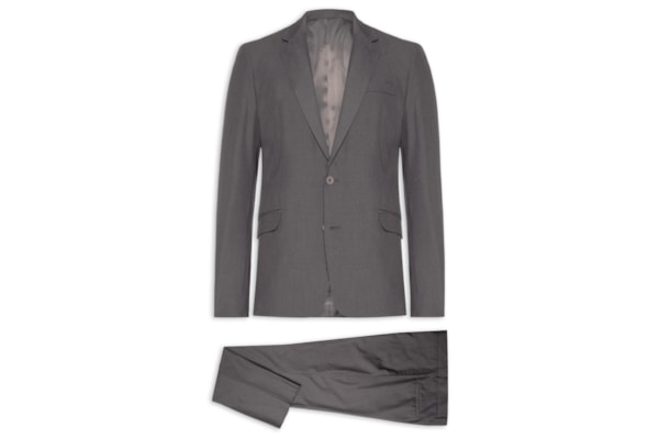 Costume Masculina Essentials Slim - Cinza