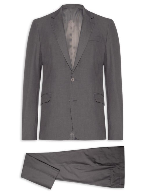Costume Masculina Essentials Slim - Cinza