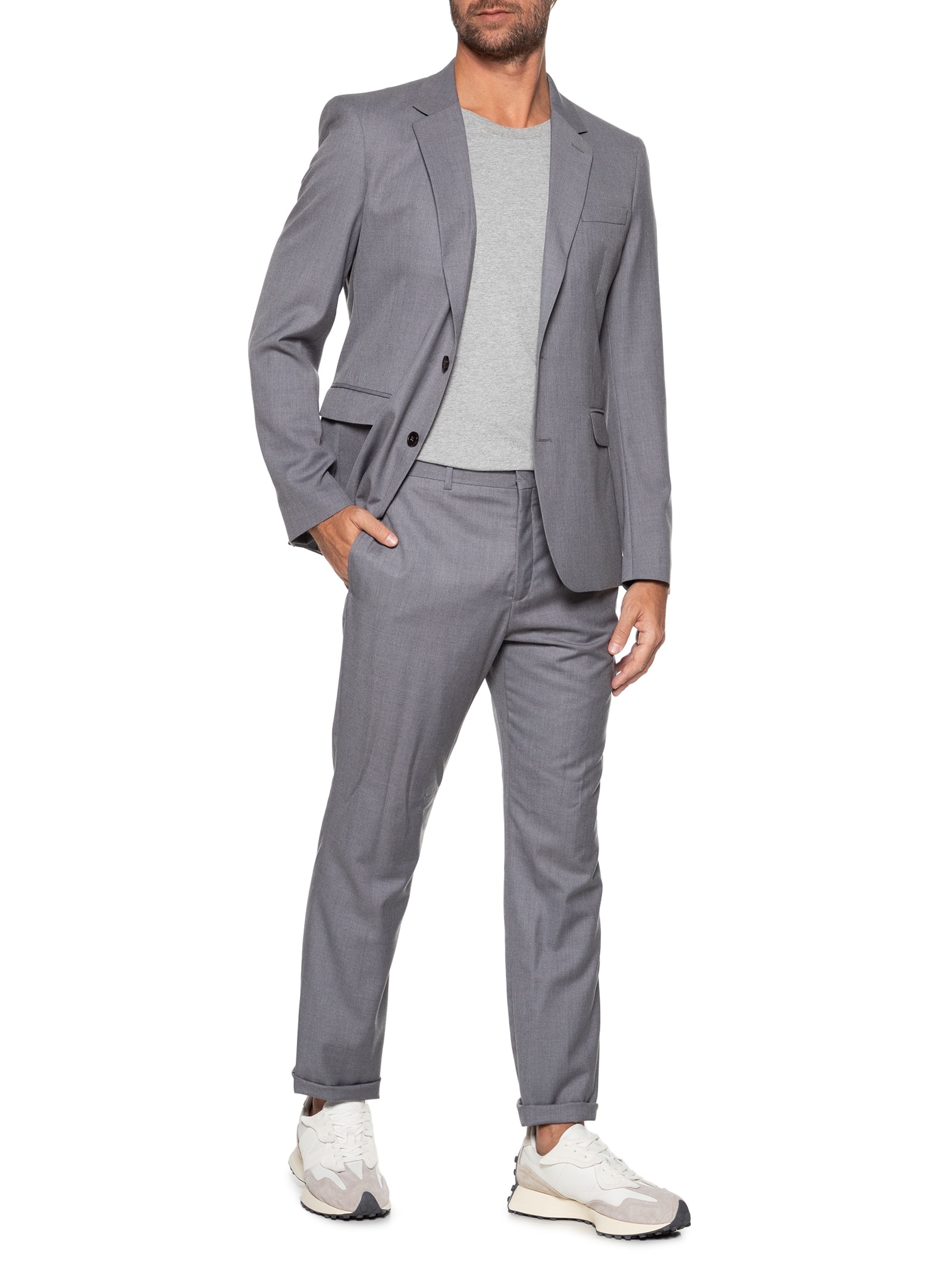 Costume Masculina Essentials Slim Cinza  Calvin Klein - White Label