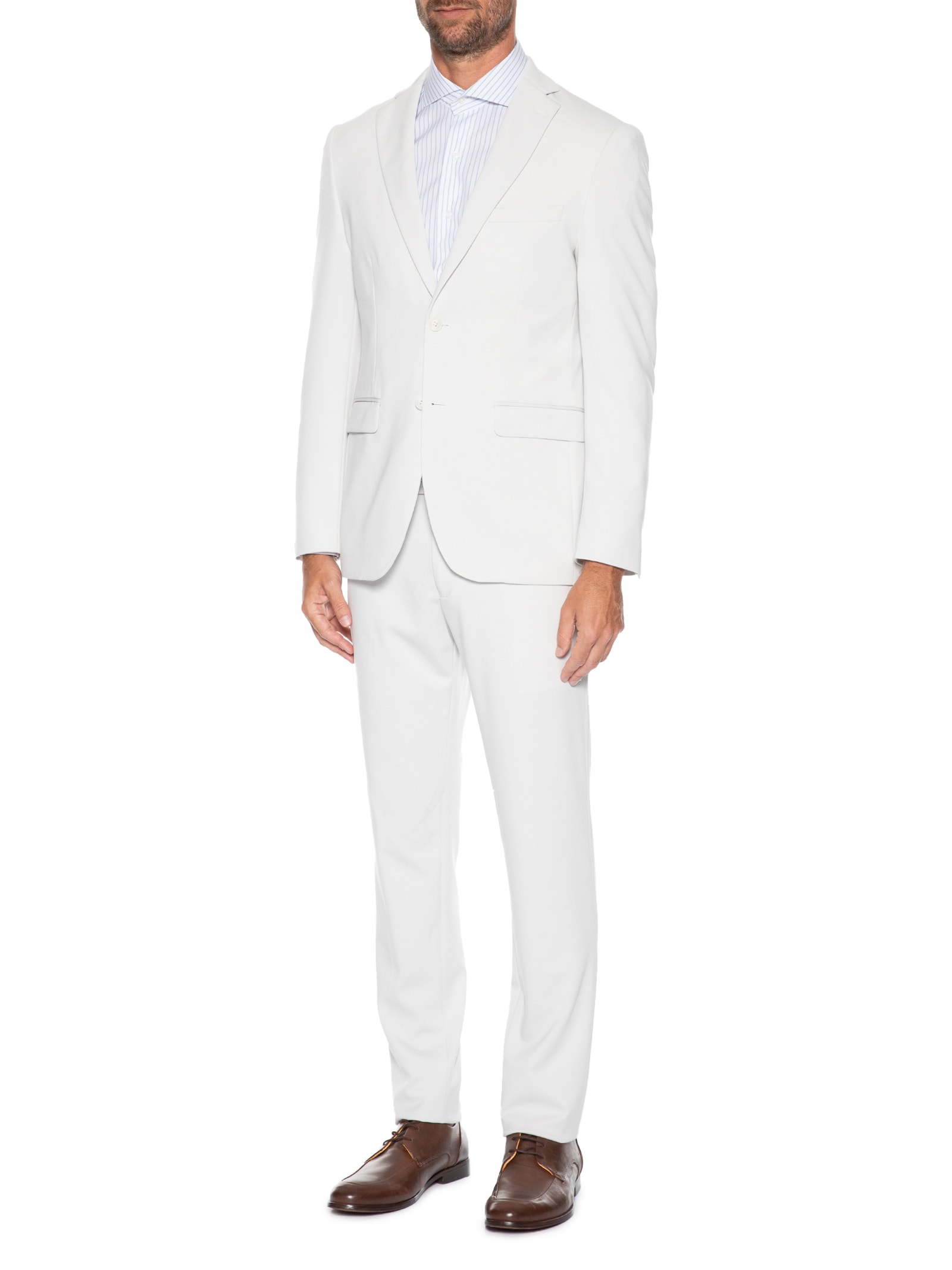 Costume Masculino Comfort Formal em Tencel Cinza '2 Essential