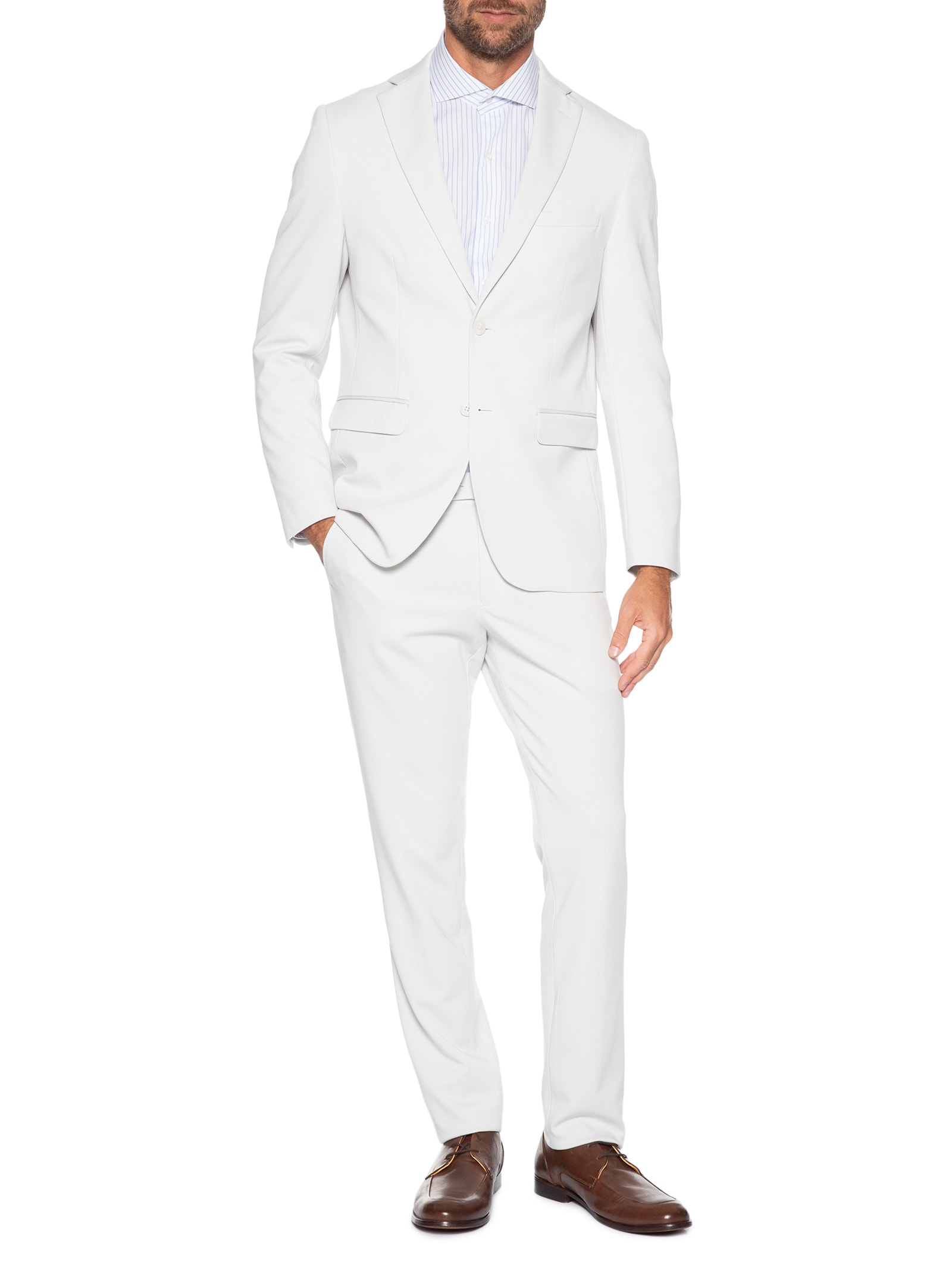 Costume Masculino Comfort Formal em Tencel – Cinza '2 Essential
