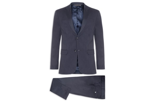 Costume Masculino Misto Viscose Liso - Azul