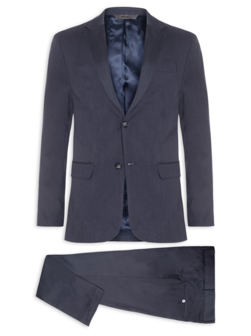Costume Masculino Misto Viscose Liso – Azul