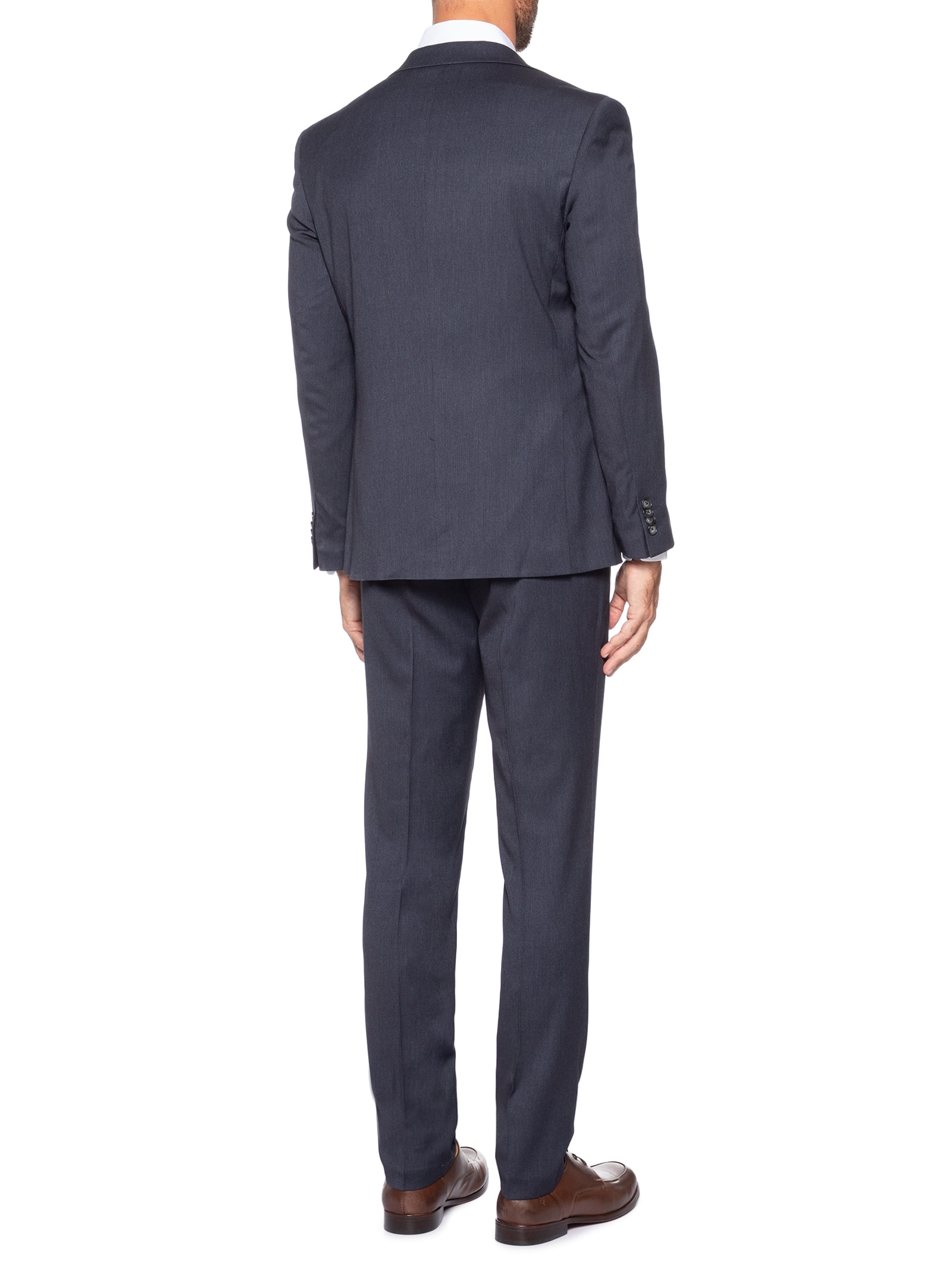 Costume Masculino Misto Viscose Liso Azul Oficina Reserva