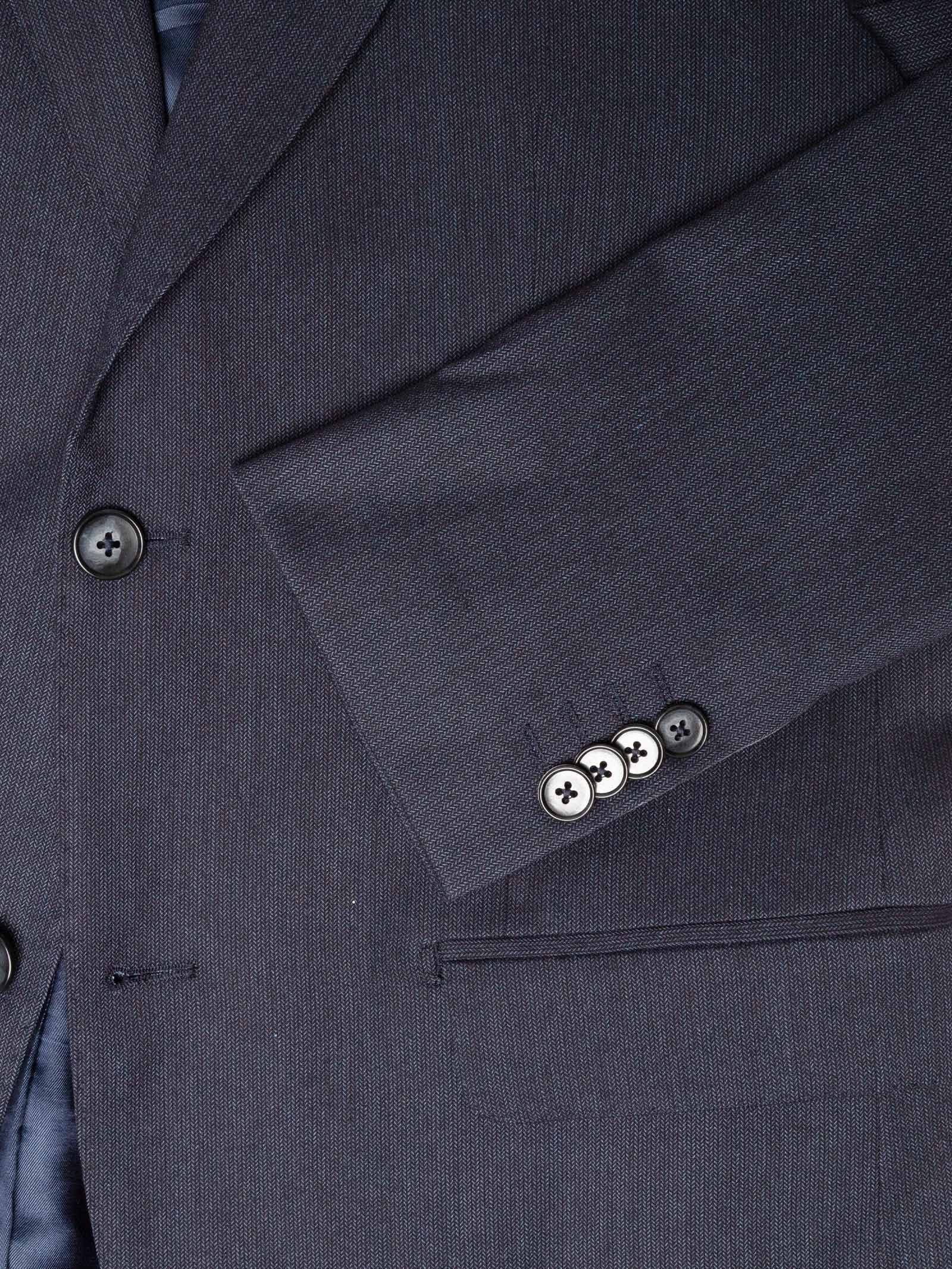 Costume Masculino Misto Viscose Liso Azul Oficina Reserva