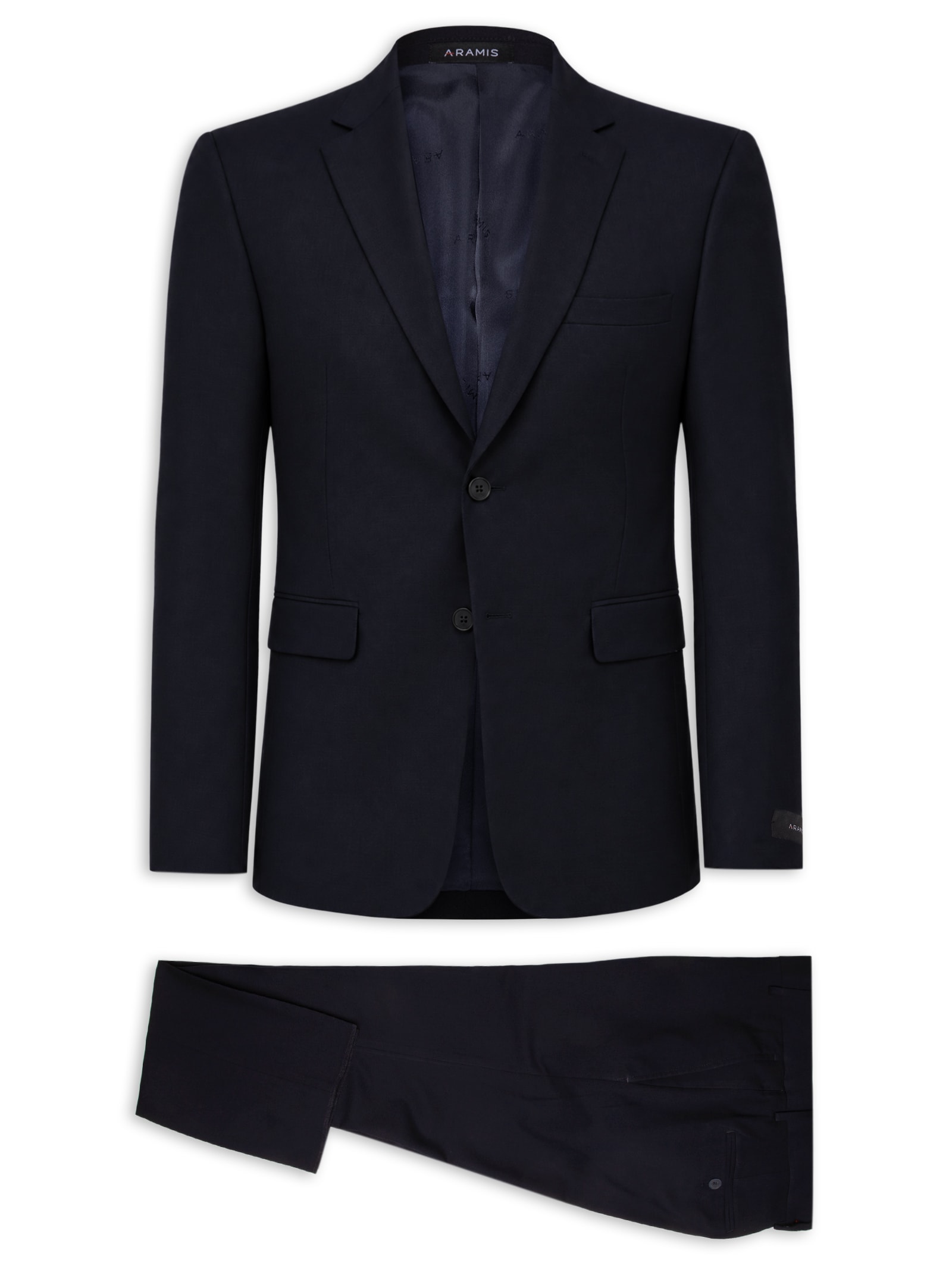 Costume Masculino Regular Em Poliviscose Azul Aramis