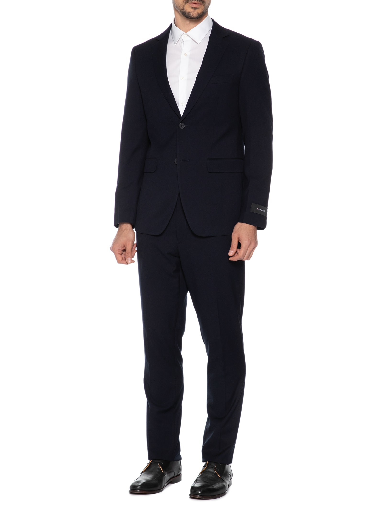 Costume Masculino Regular Em Poliviscose Azul Aramis