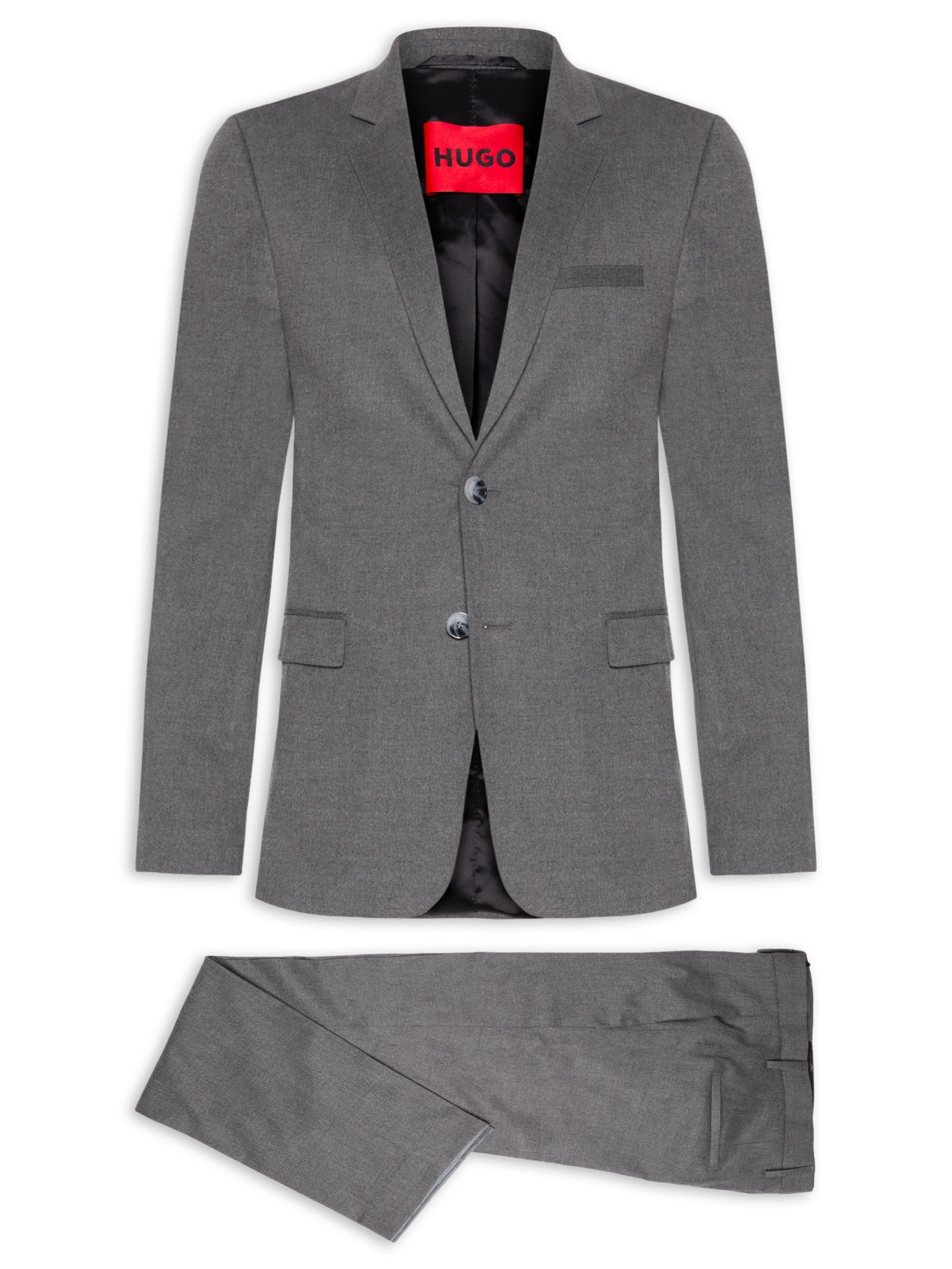 Costume Masculino Slim Fit Arti-Hesten 253X Cinza Hugo