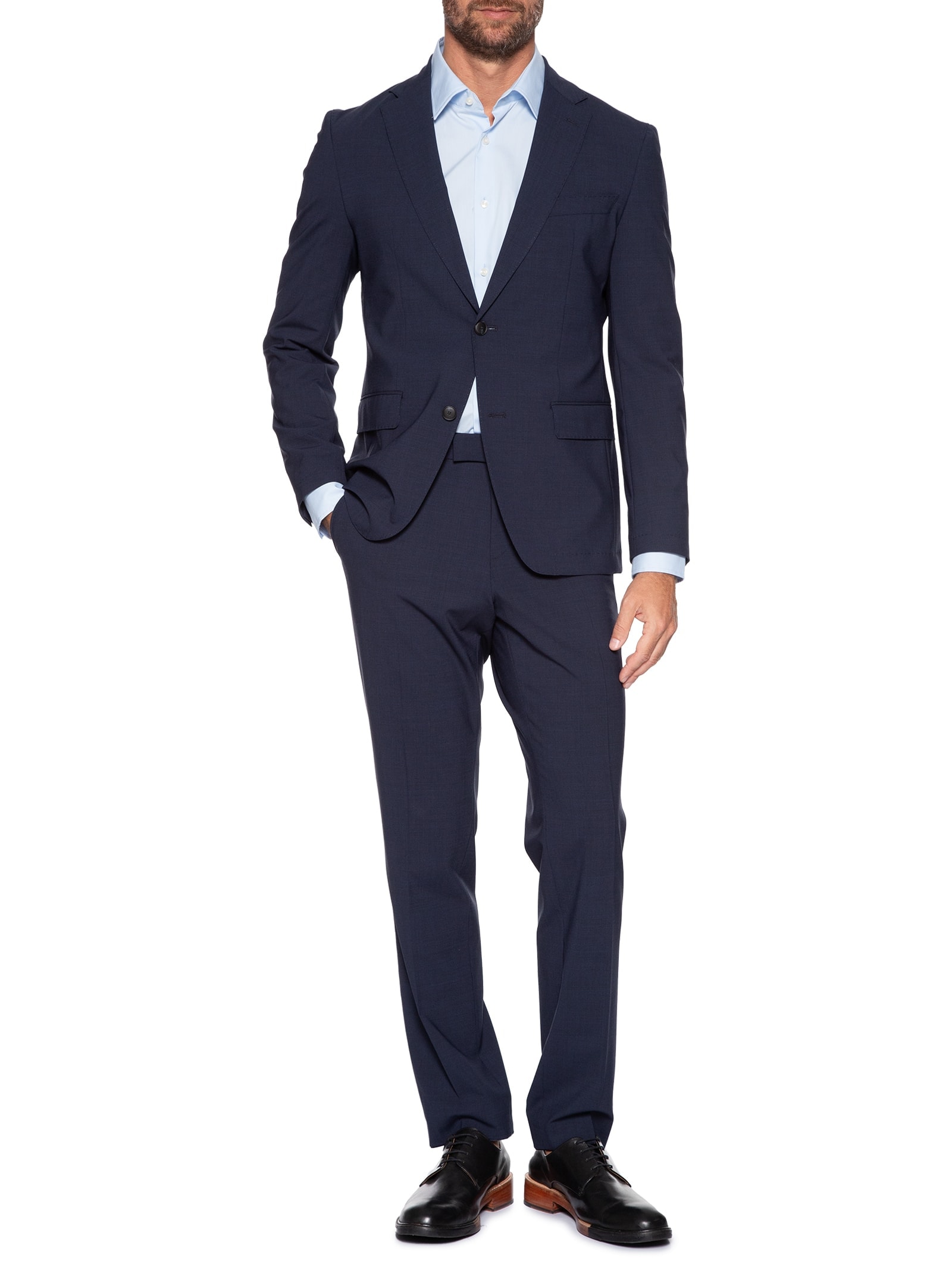 Costume Masculino Slim Fit P-Hge 2 Peças Azul Boss