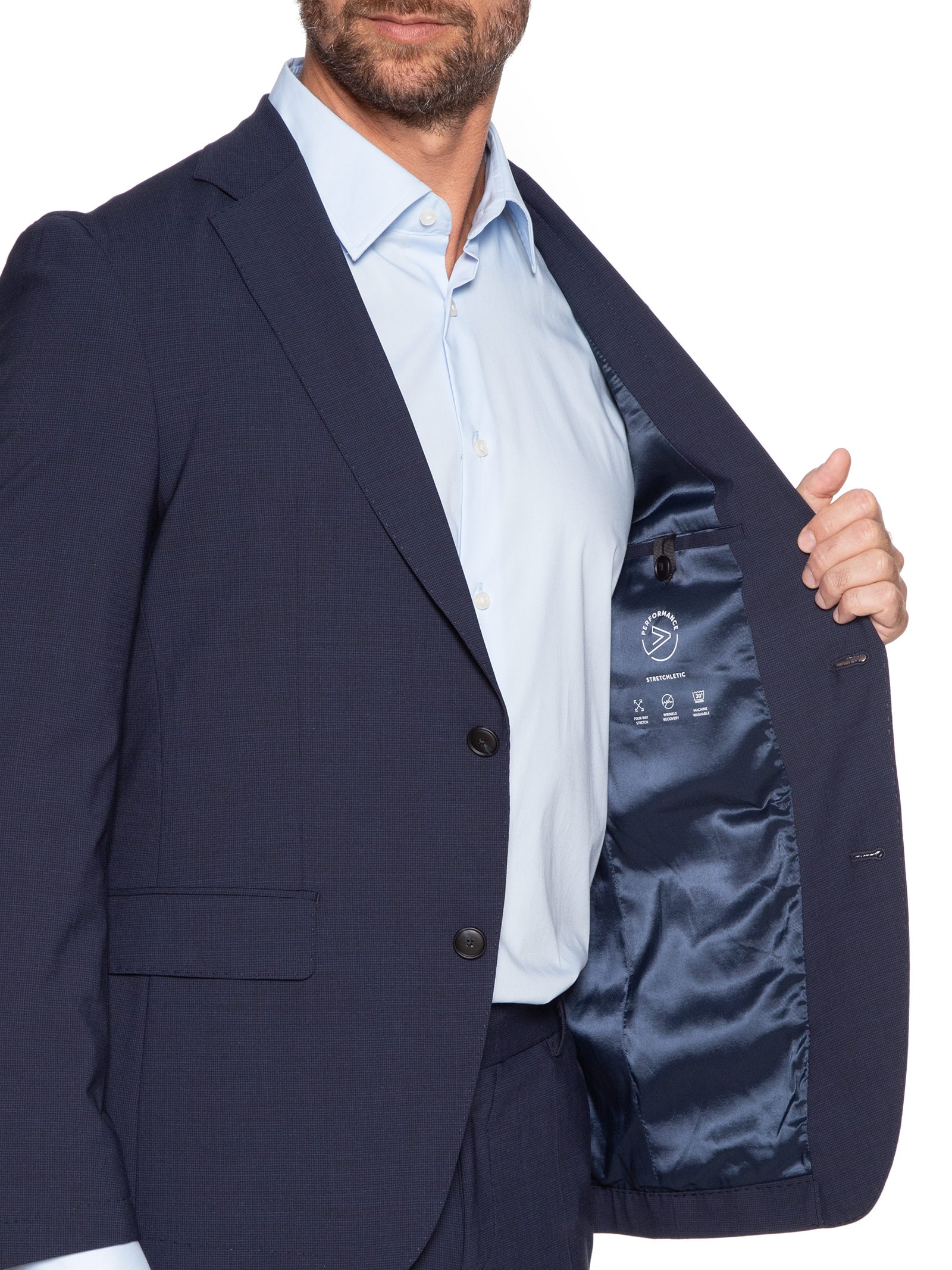 Costume Masculino Slim Fit P-Hge 2 Peças Azul Boss