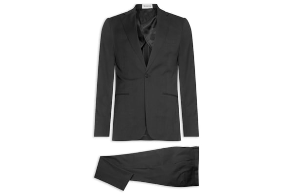 Costume Masculino Social Ponto Palito Slim - Preto