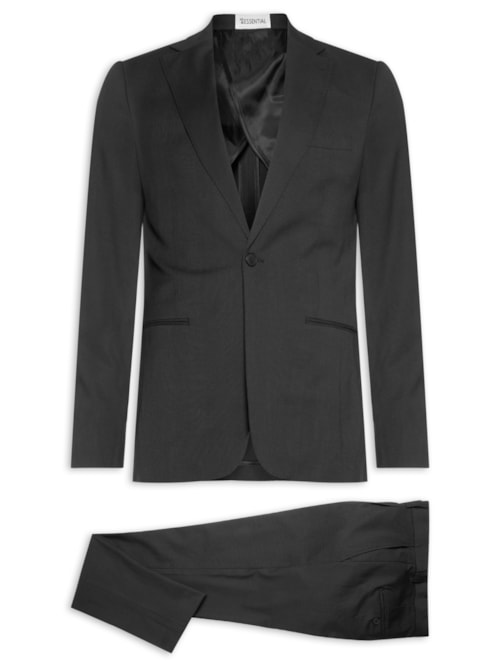 Costume Masculino Social Ponto Palito Slim - Preto