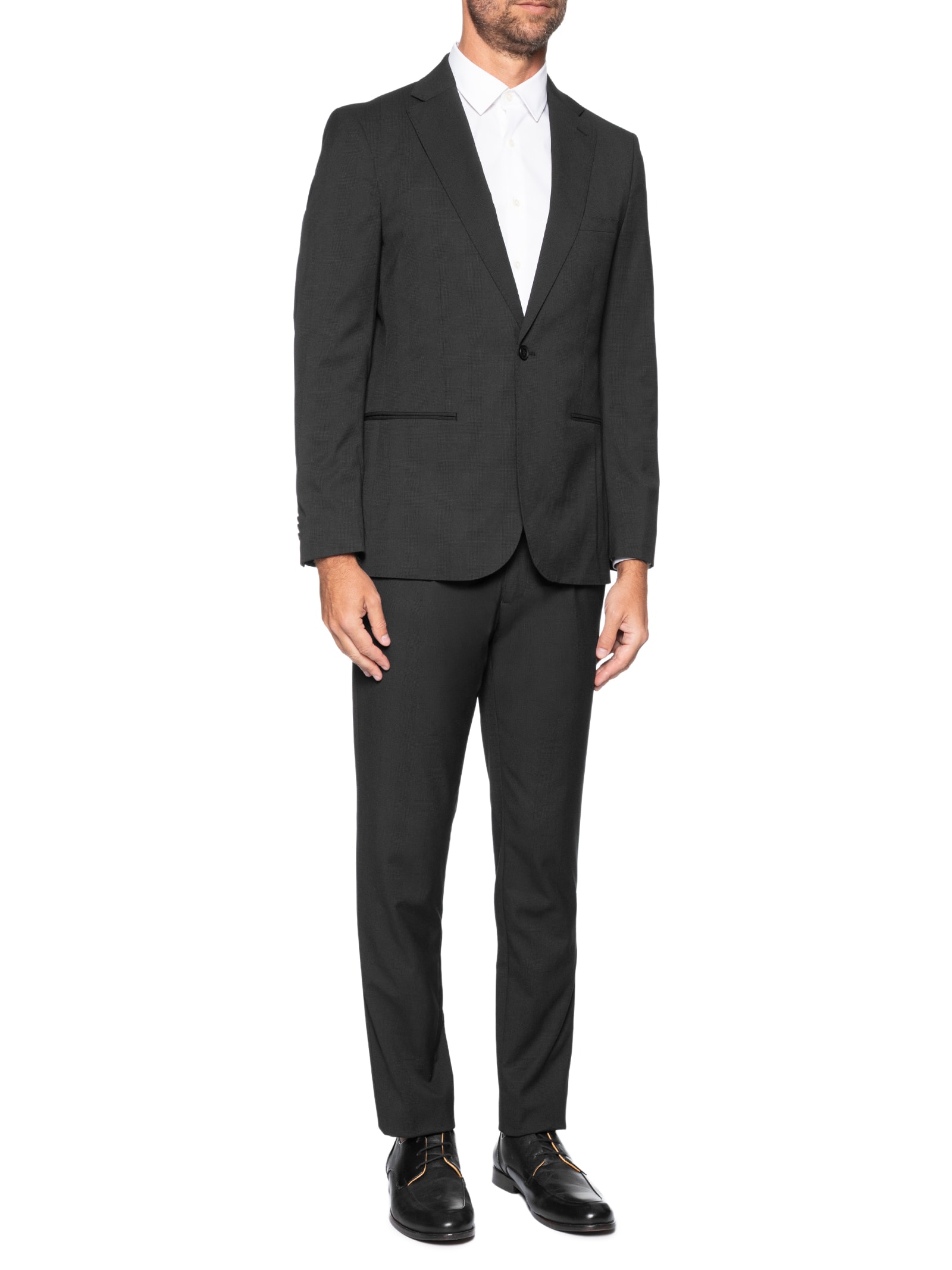 Costume Masculino Social Ponto Palito Slim Preto '2 Essential