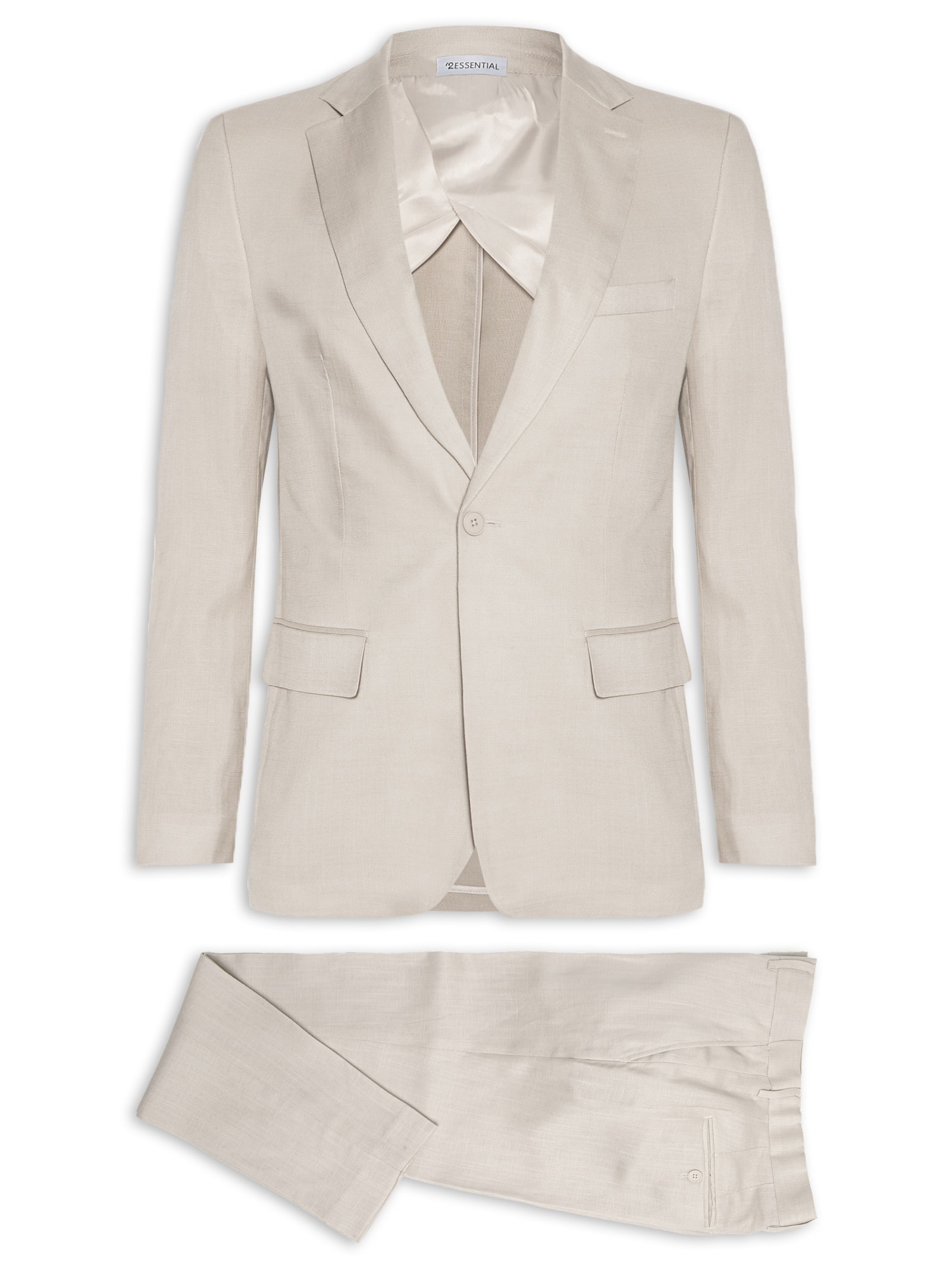 Costume Masculino Social Slim Bege '2 Essential