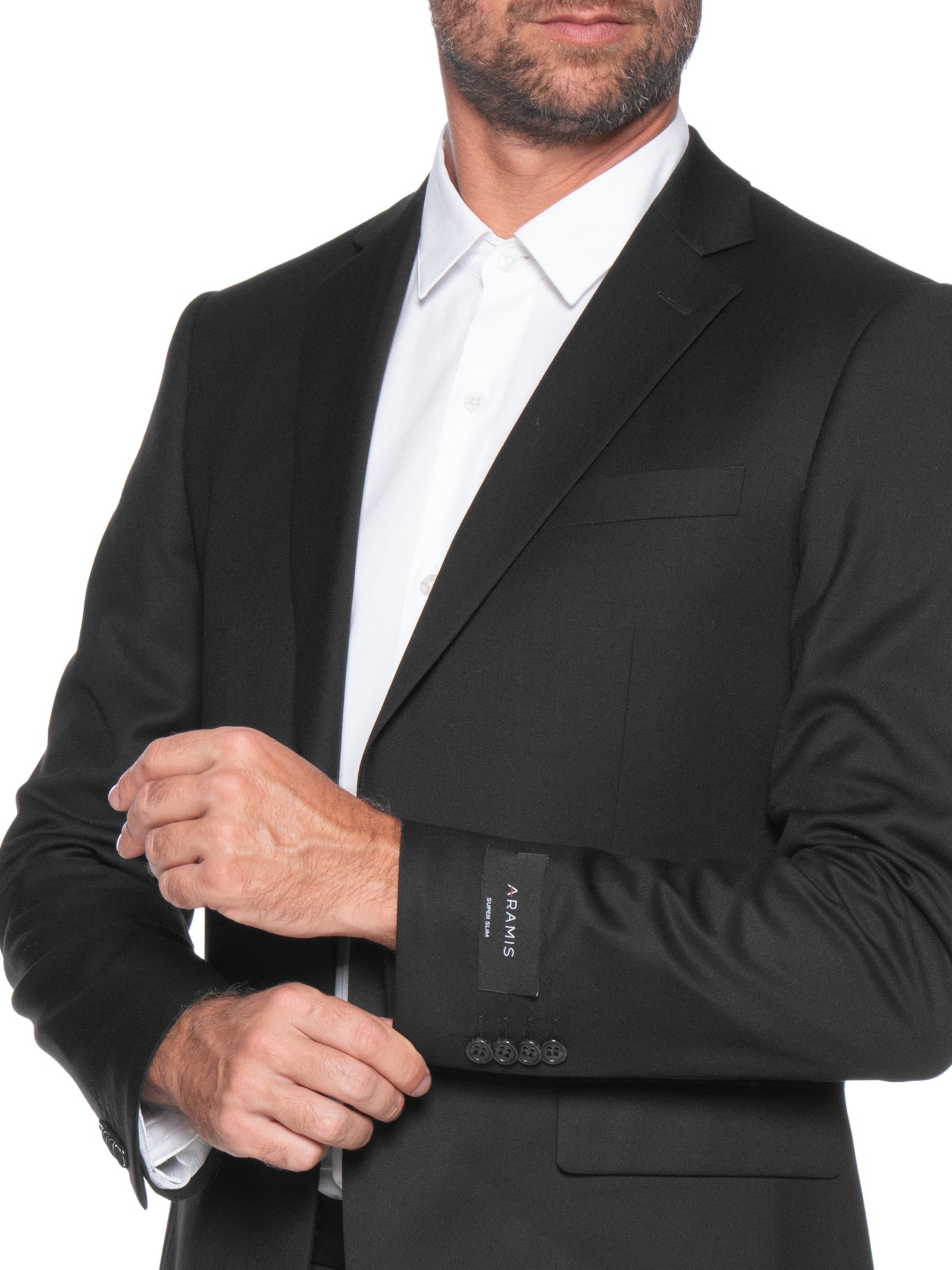 Costume Masculino Super Slim Fit Com Elastano Preto Aramis