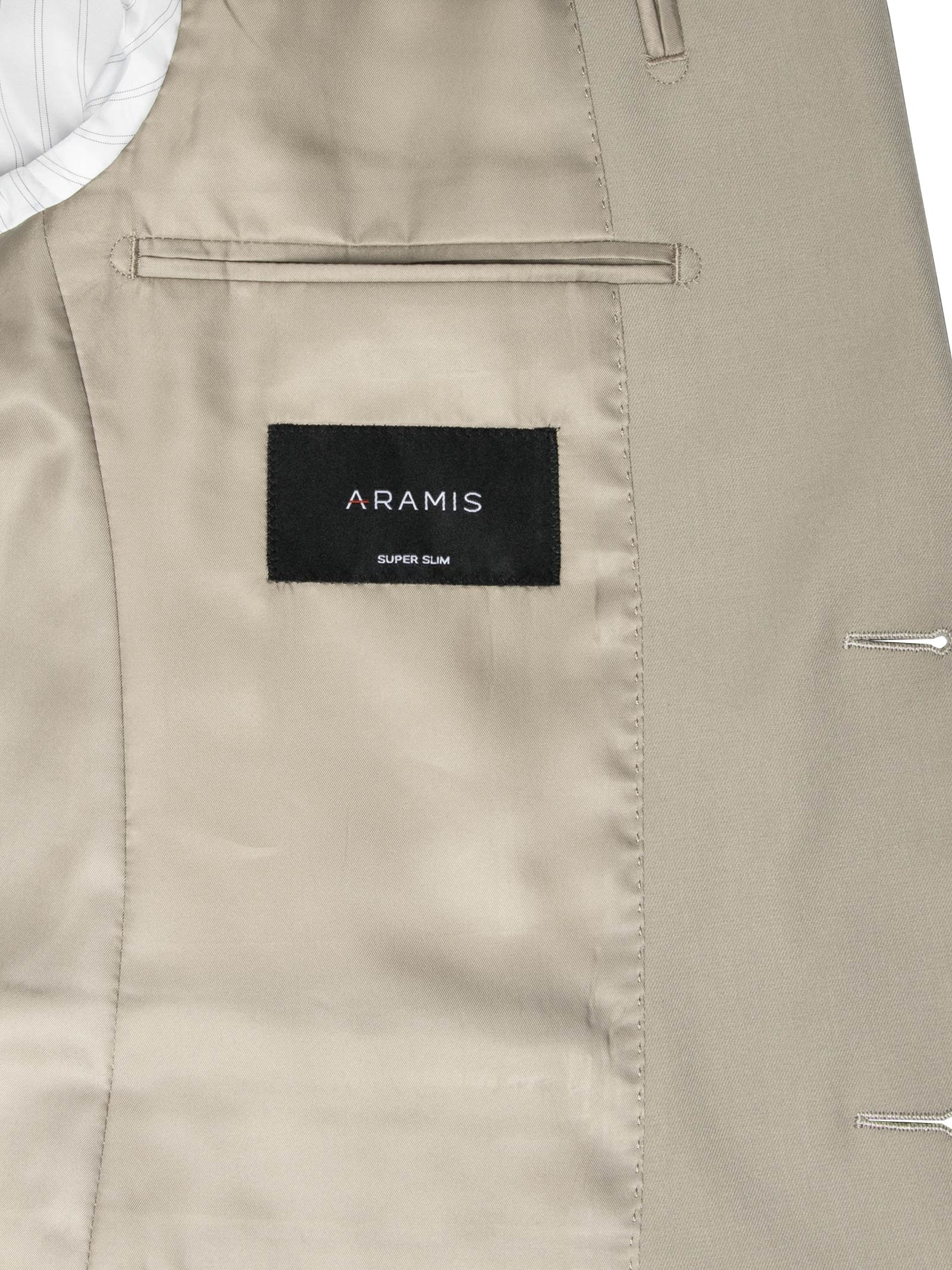 Costume Masculino Super Slim Pv Com Elastano Bege Aramis