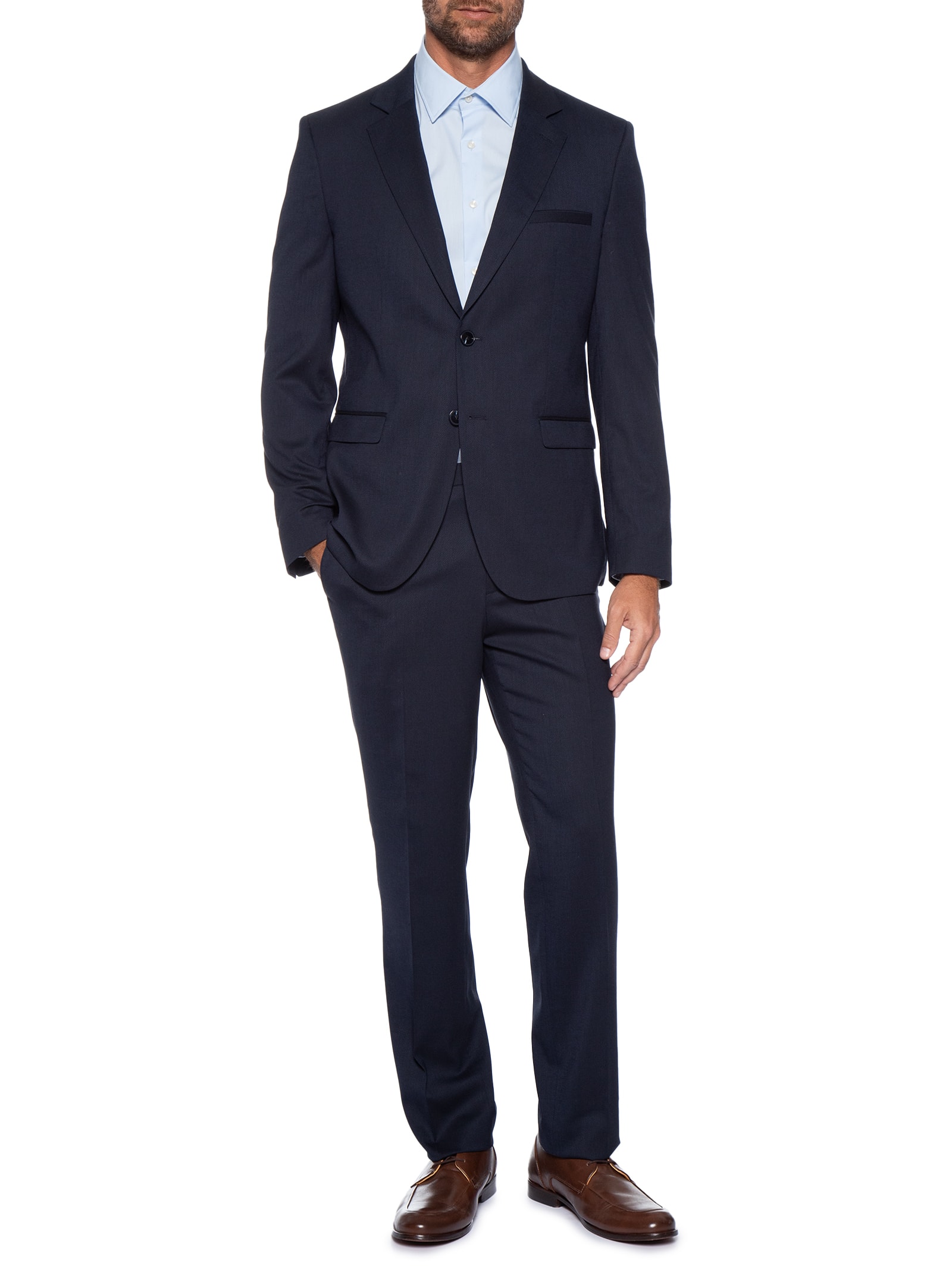 Costume Slim Masculino Arti-Hesten253X Azul Hugo