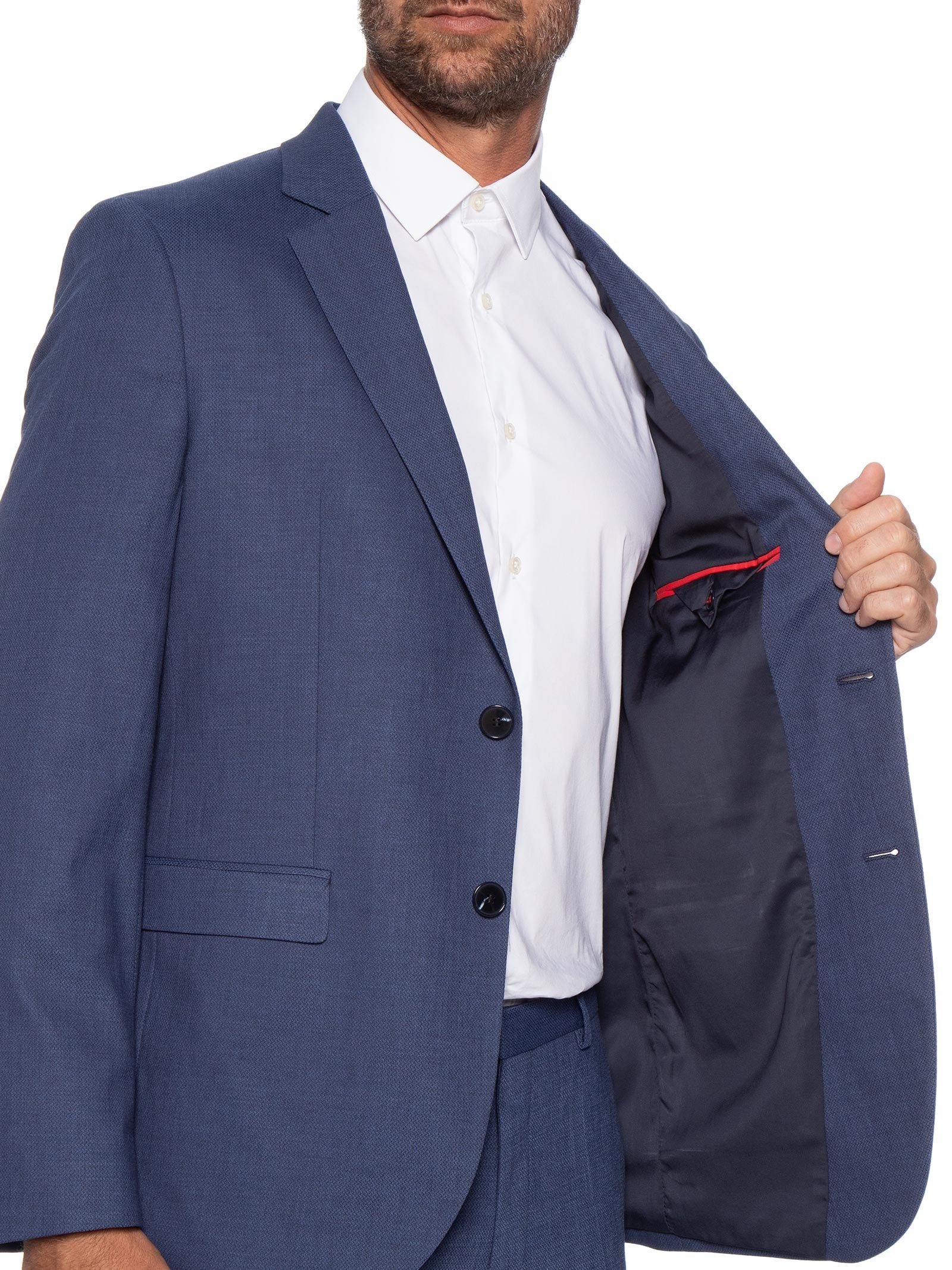 Costume Slim Masculino Arti-Hesten253X Azul Hugo