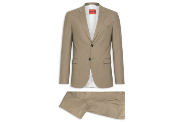 Costume Slim Masculino Arti-Hesten253X - Bege