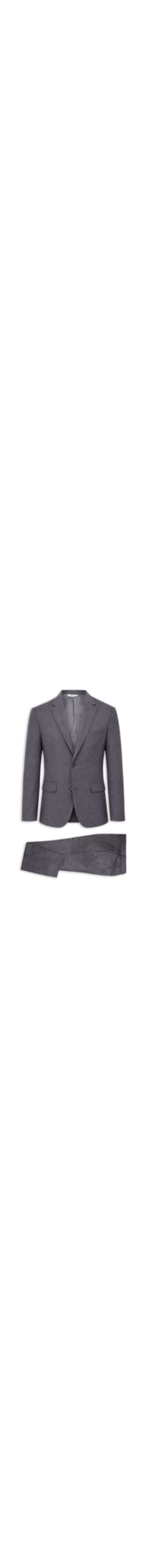 Costume Terno Masculino Falso Liso - Cinza