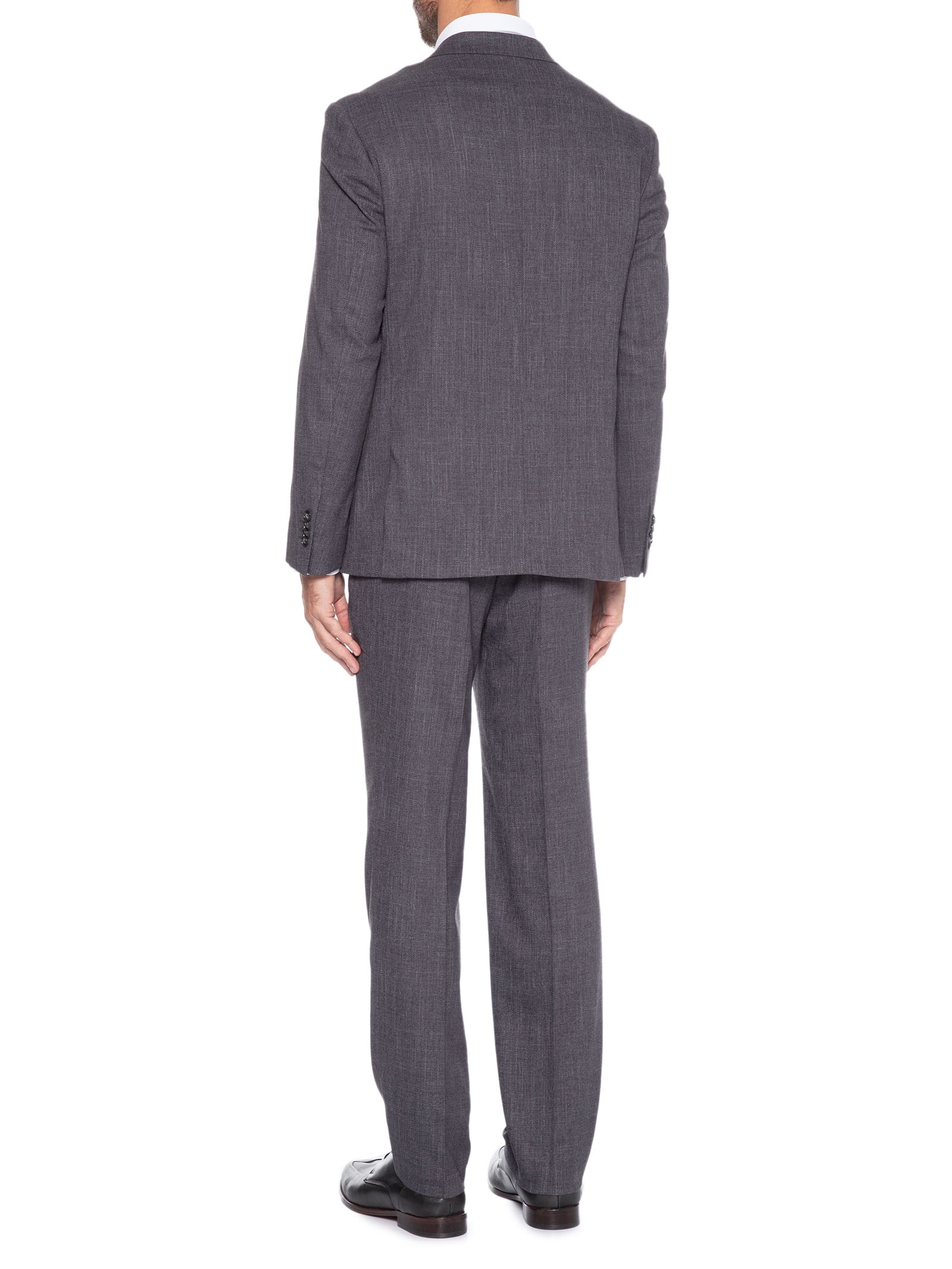 Costume Terno Masculino Falso Liso Cinza Oficina Reserva