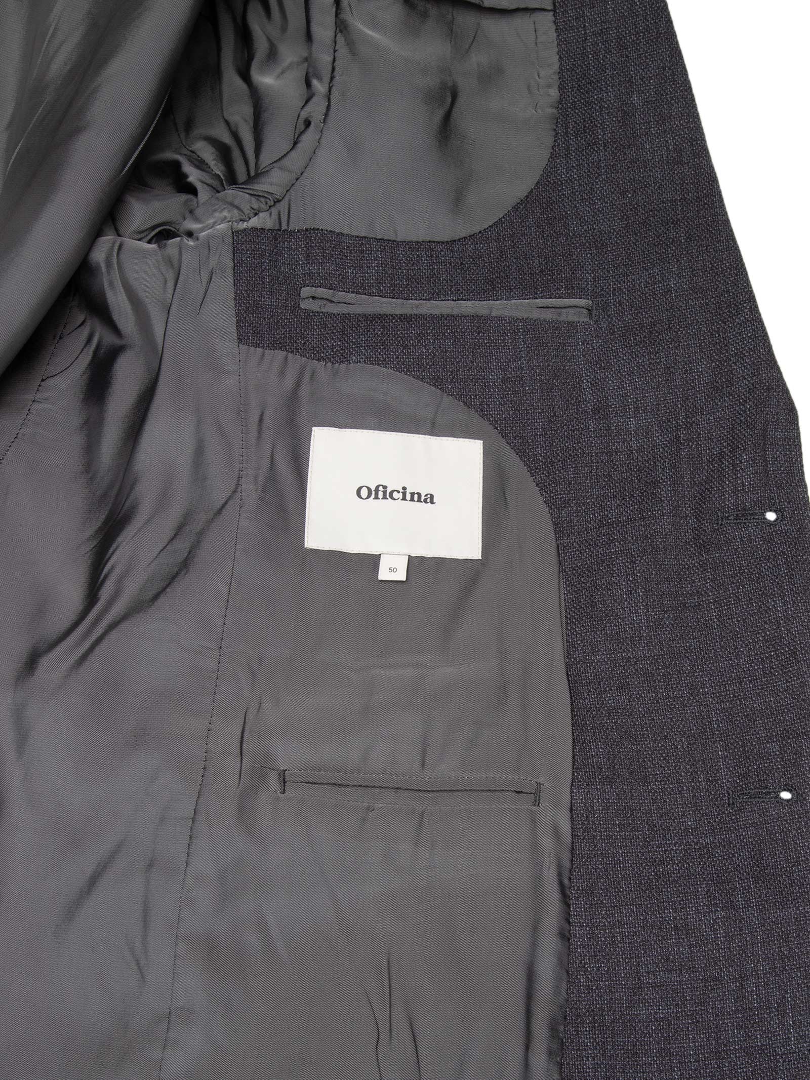 Costume Terno Masculino Falso Liso Cinza Oficina Reserva