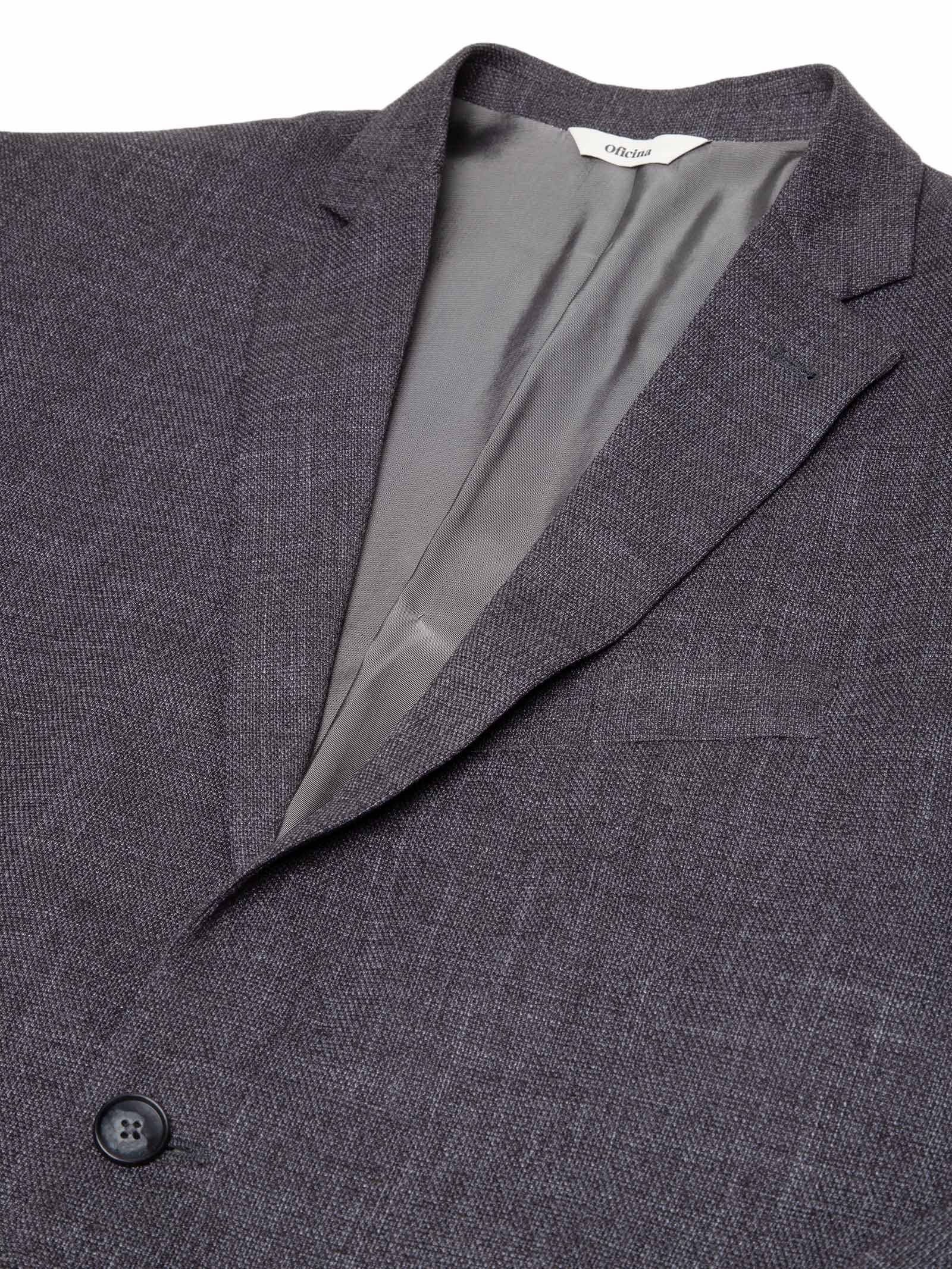 Costume Terno Masculino Falso Liso Cinza Oficina Reserva