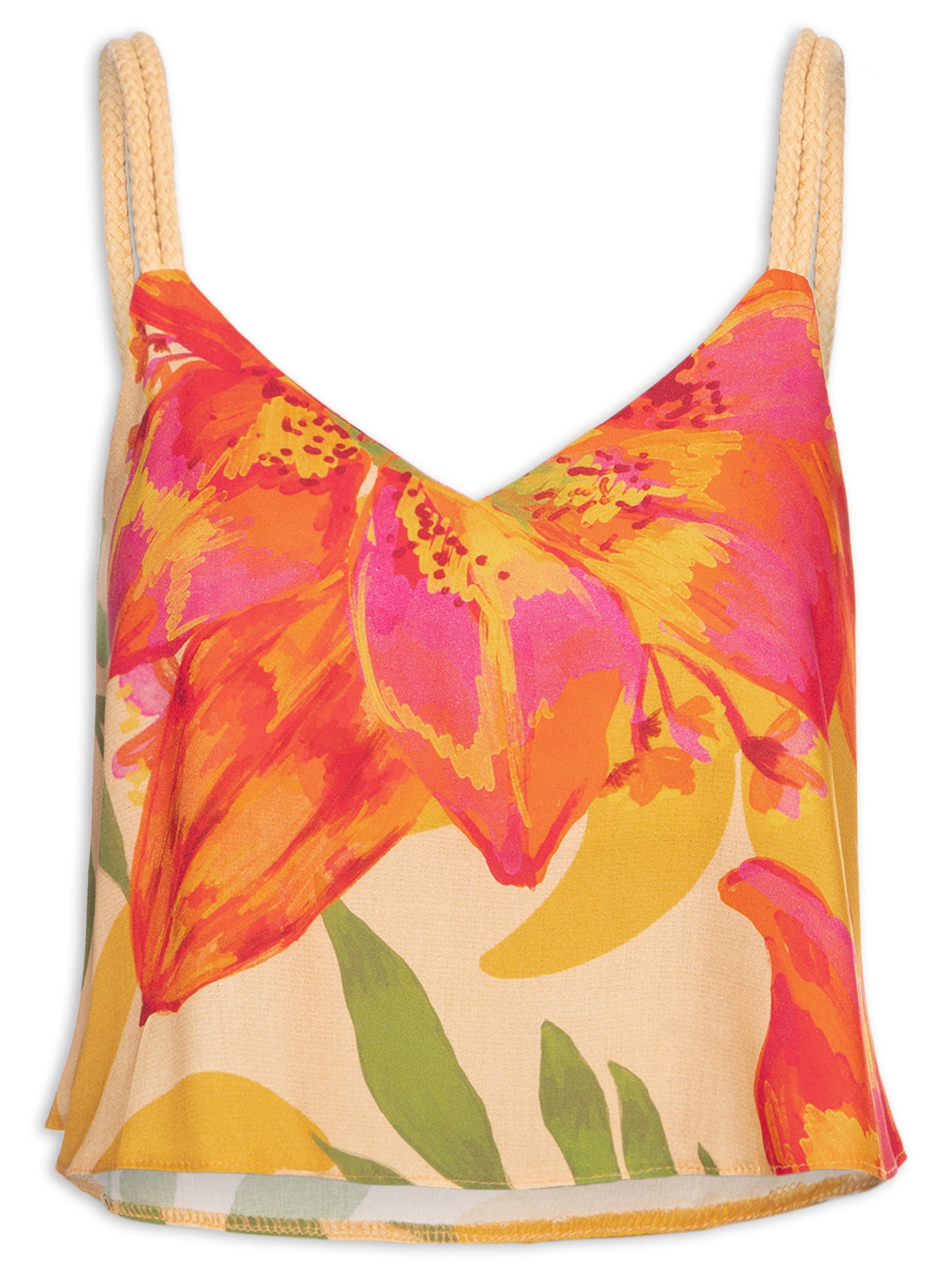 Cropped Alça Corda Amarelo Cacay