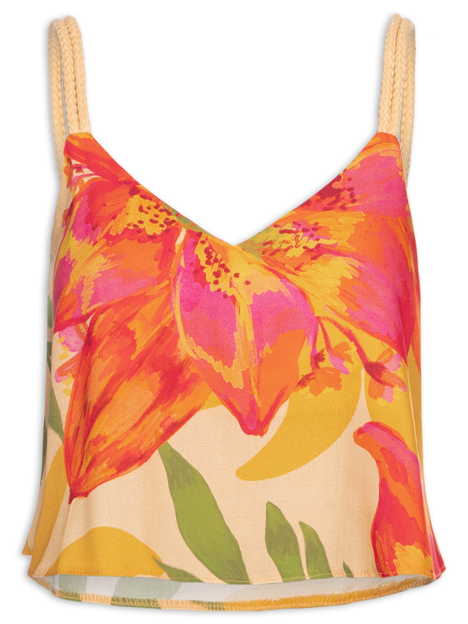 Cropped Alça Corda Amarelo Cacay