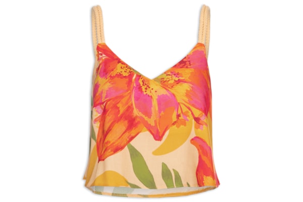 Cropped Alça Corda - Amarelo