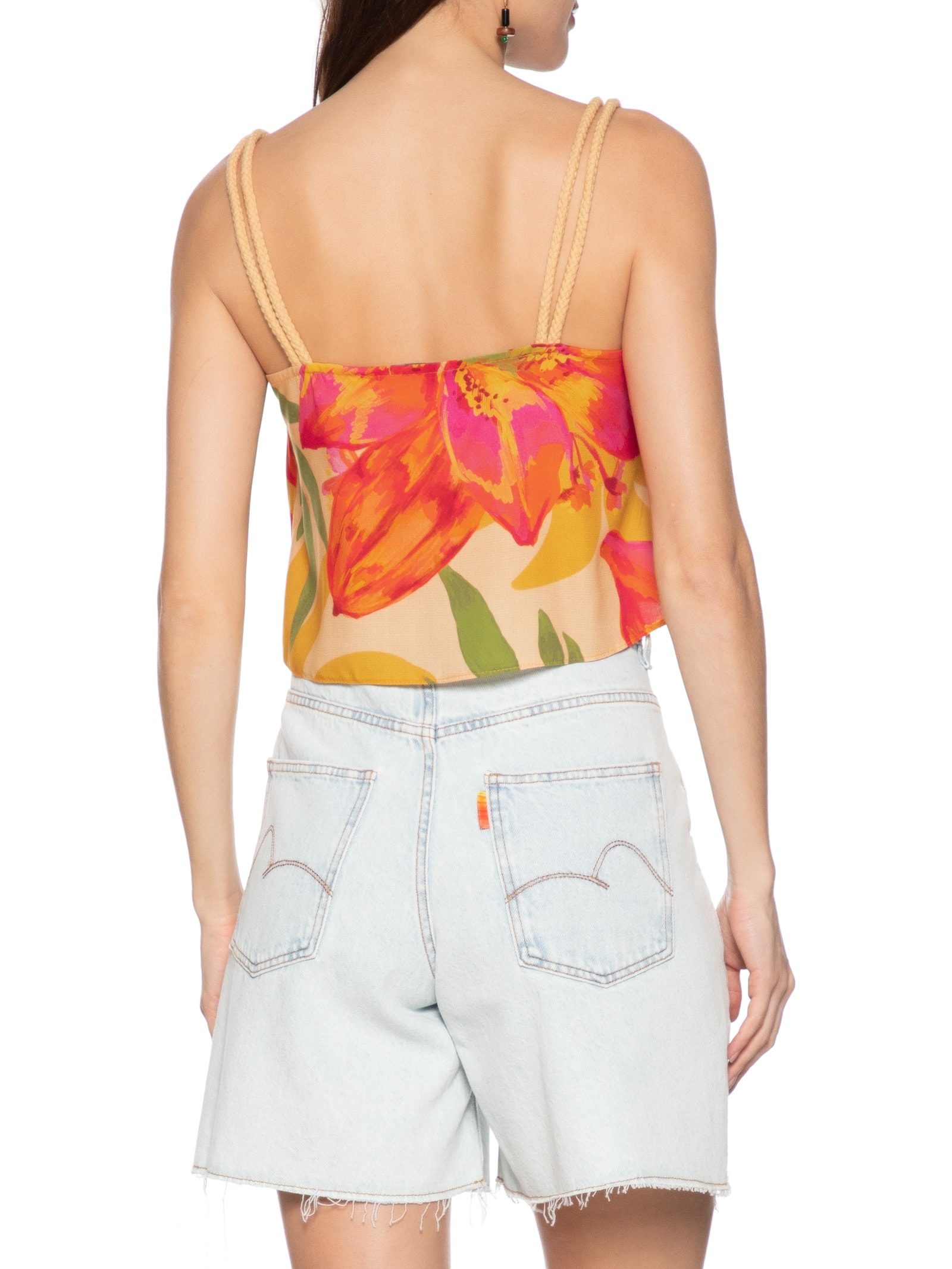 Cropped Alça Corda Amarelo Cacay