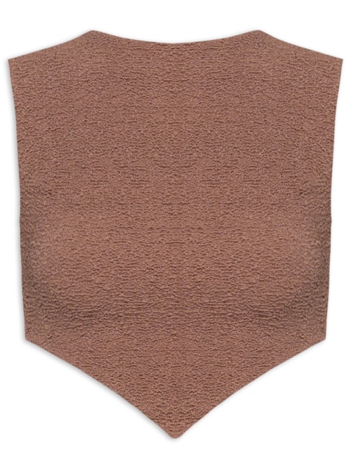 Cropped Atenas – Marrom