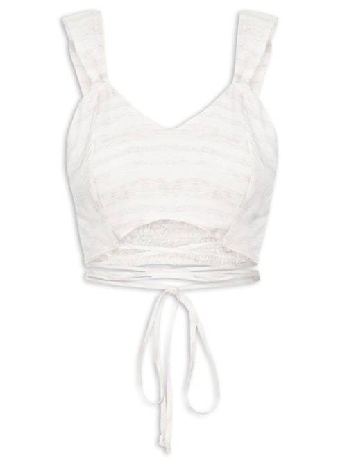 Cropped Detalhe Atado – Off White
