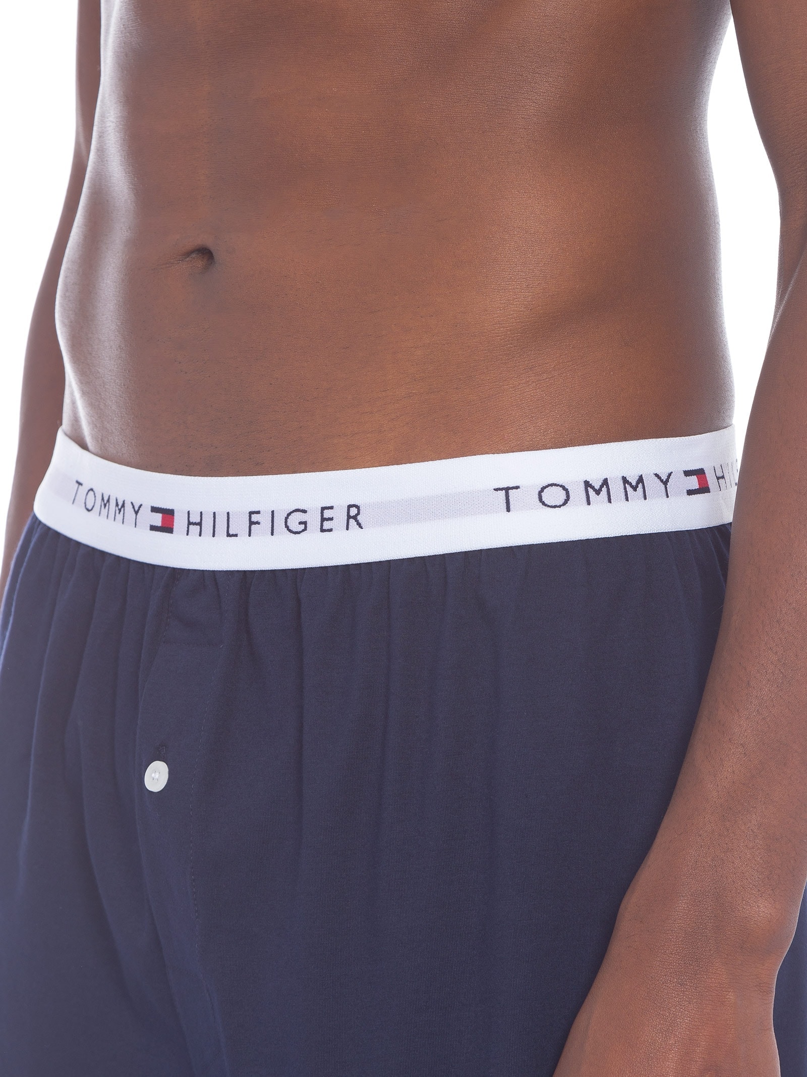 Cueca Basics Core Knit Interlock Athletic Box Azul    Tommy Hilfiger