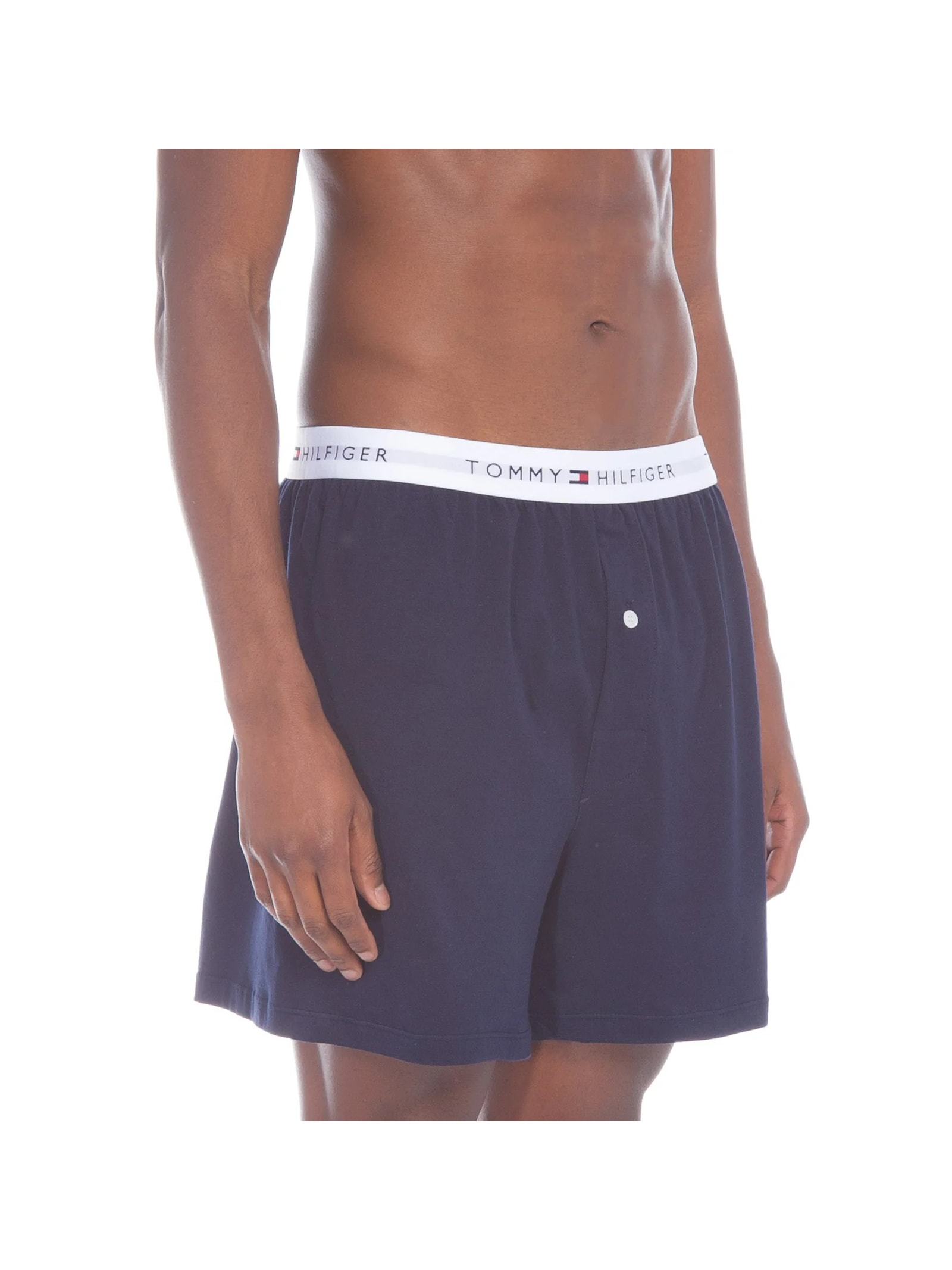 Cueca Basics Core Knit Interlock Athletic Box Azul    Tommy Hilfiger
