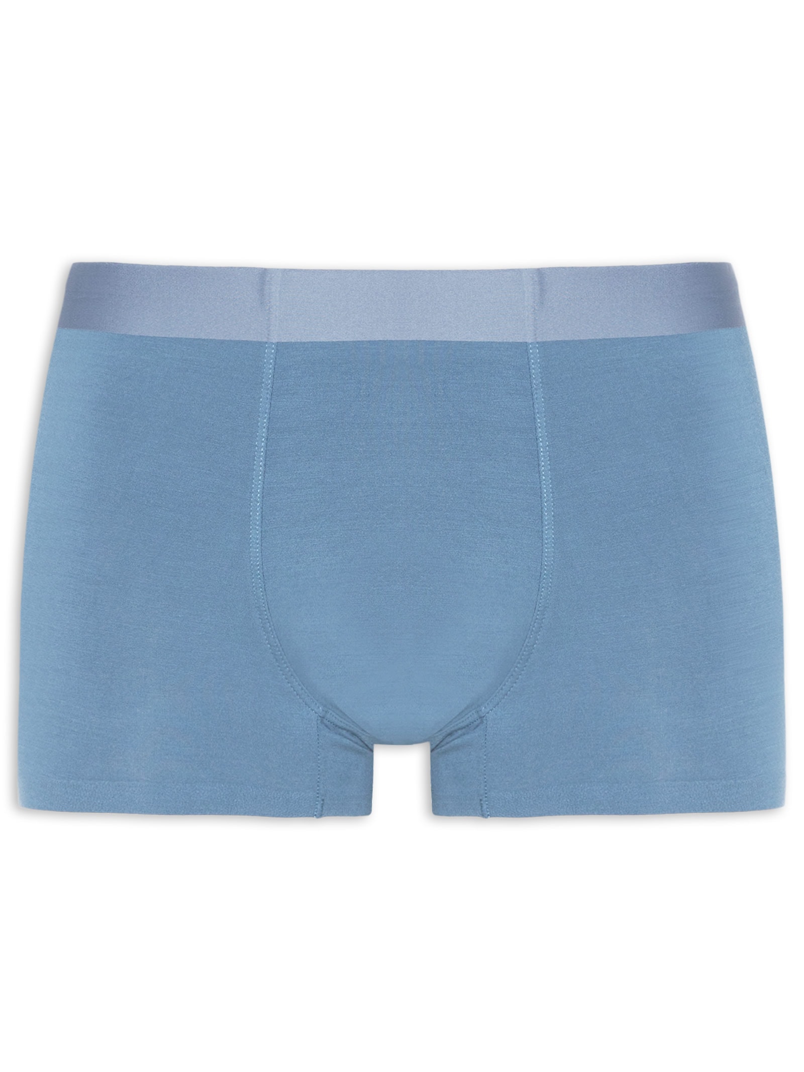 Cueca Box Modal Com Elastano Azul Basiq Men