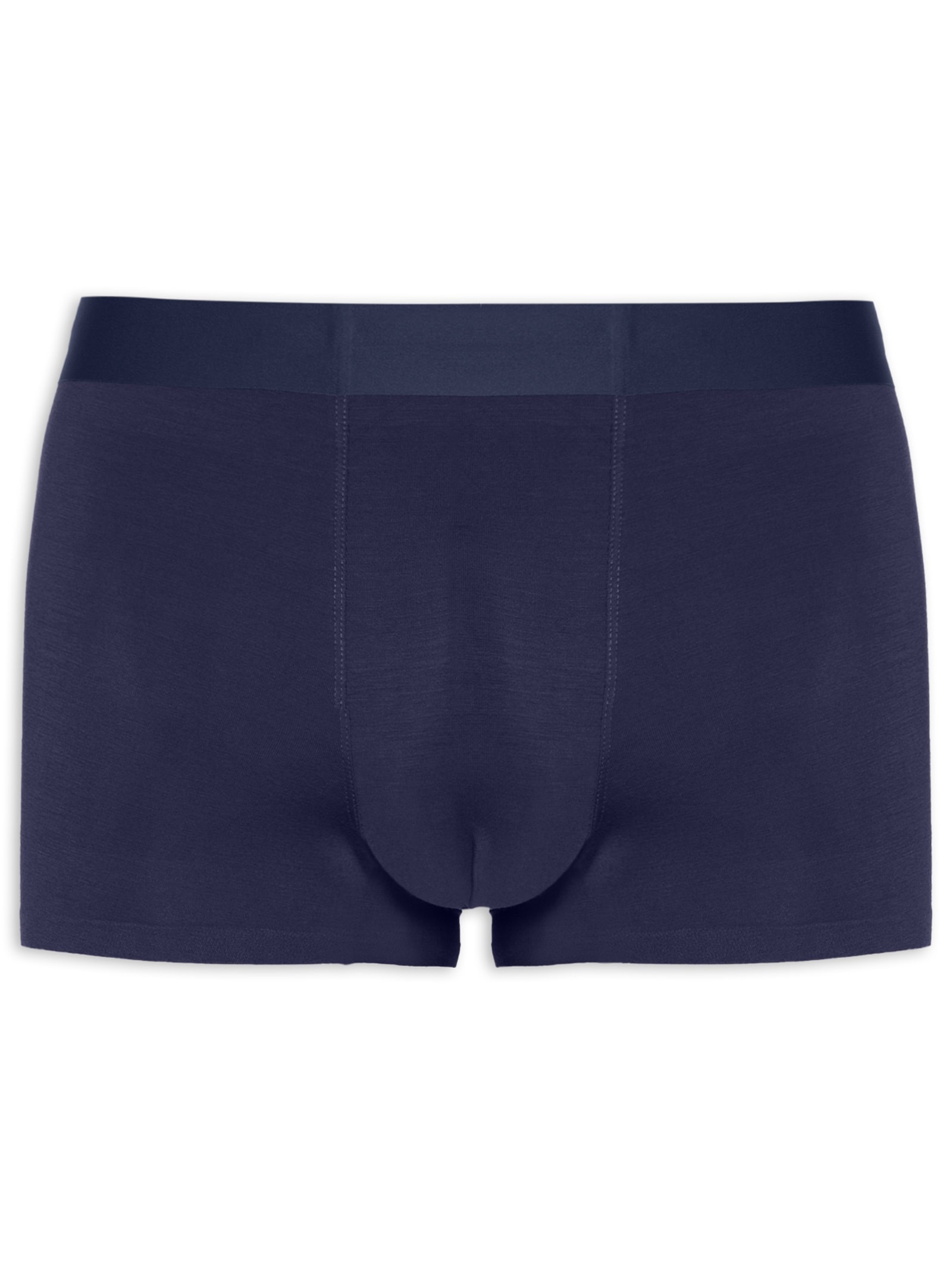 Cueca Box Modal Com Elastano Azul Basiq Men