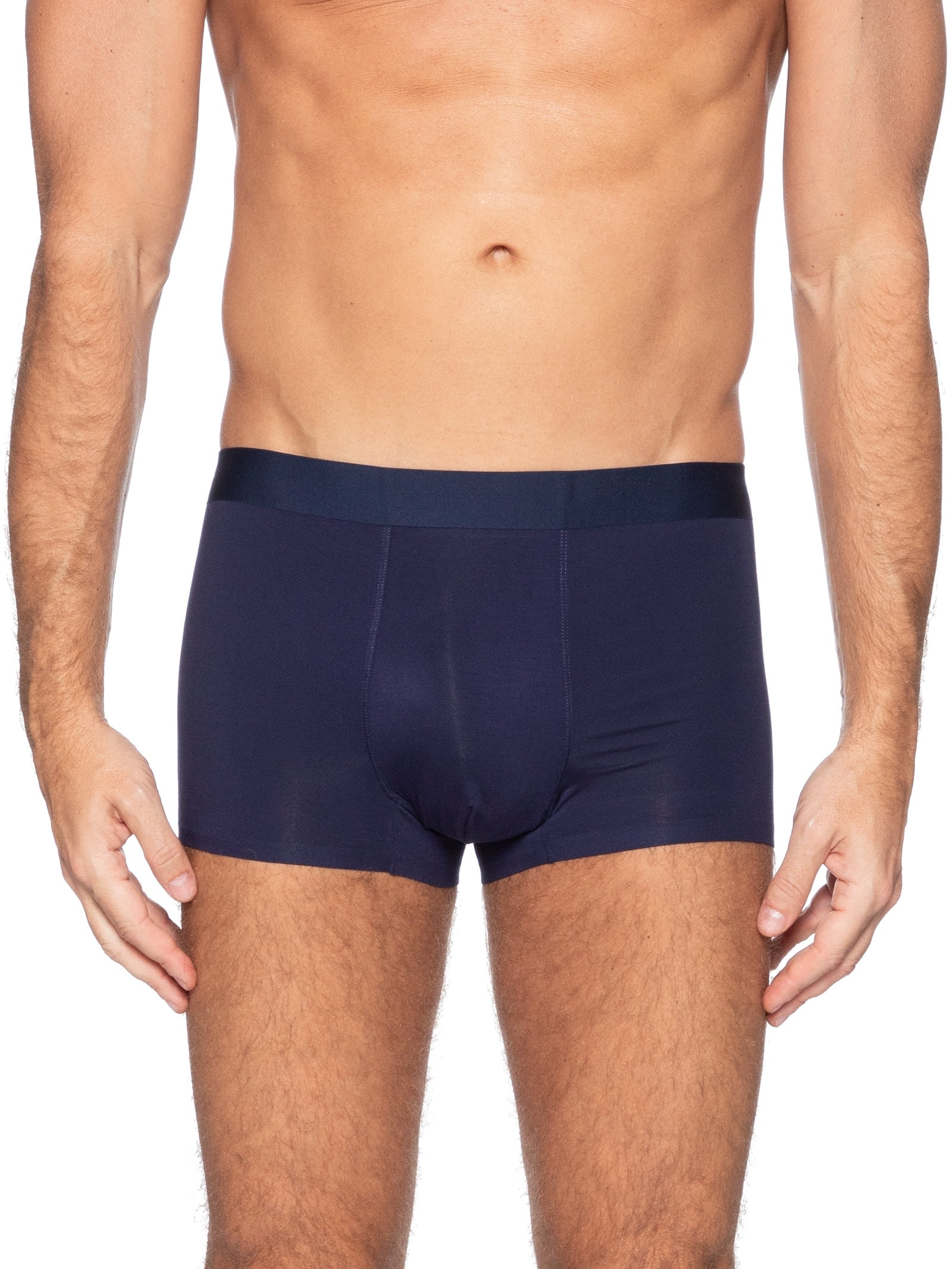 Cueca Box Modal Com Elastano Azul Basiq Men