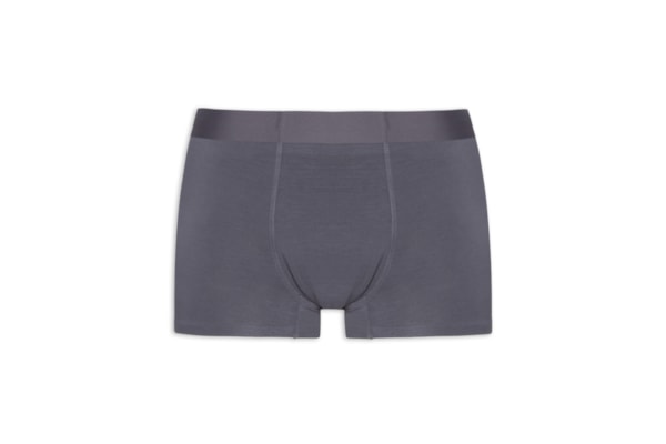 Cueca Box Modal Com Elastano - Cinza