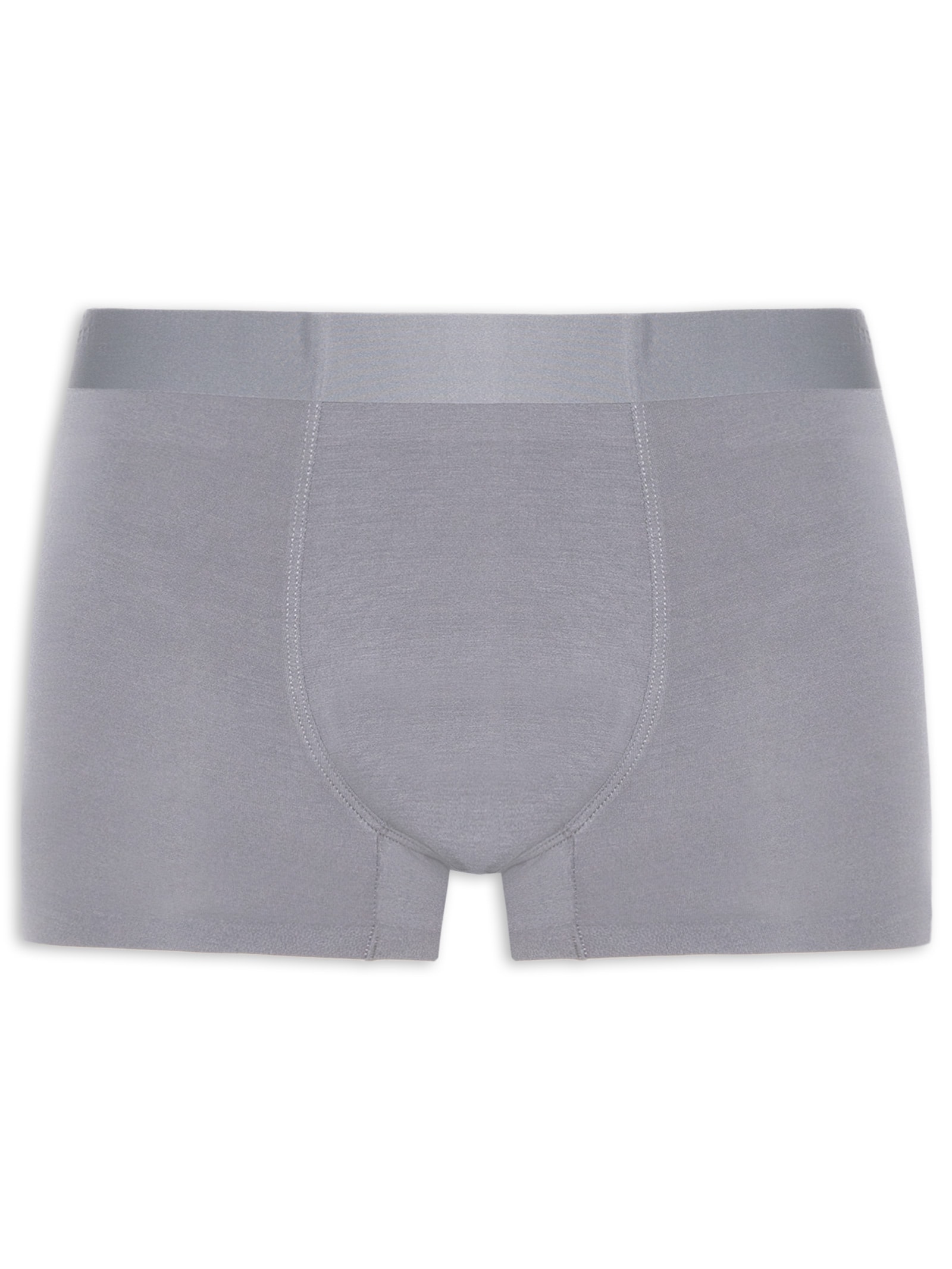 Cueca Box Modal Com Elastano Cinza Basiq Men