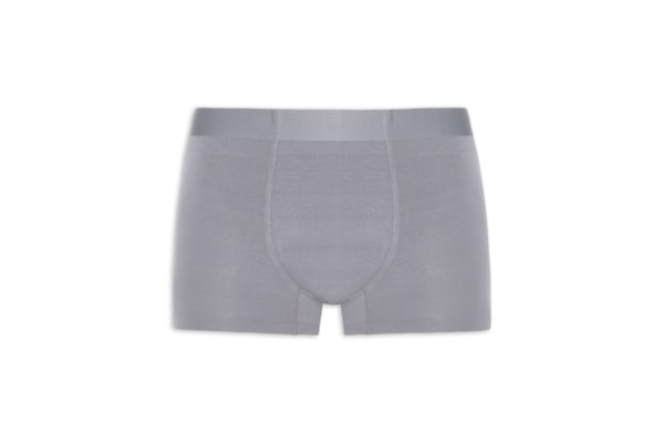 Cueca Box Modal Com Elastano - Cinza