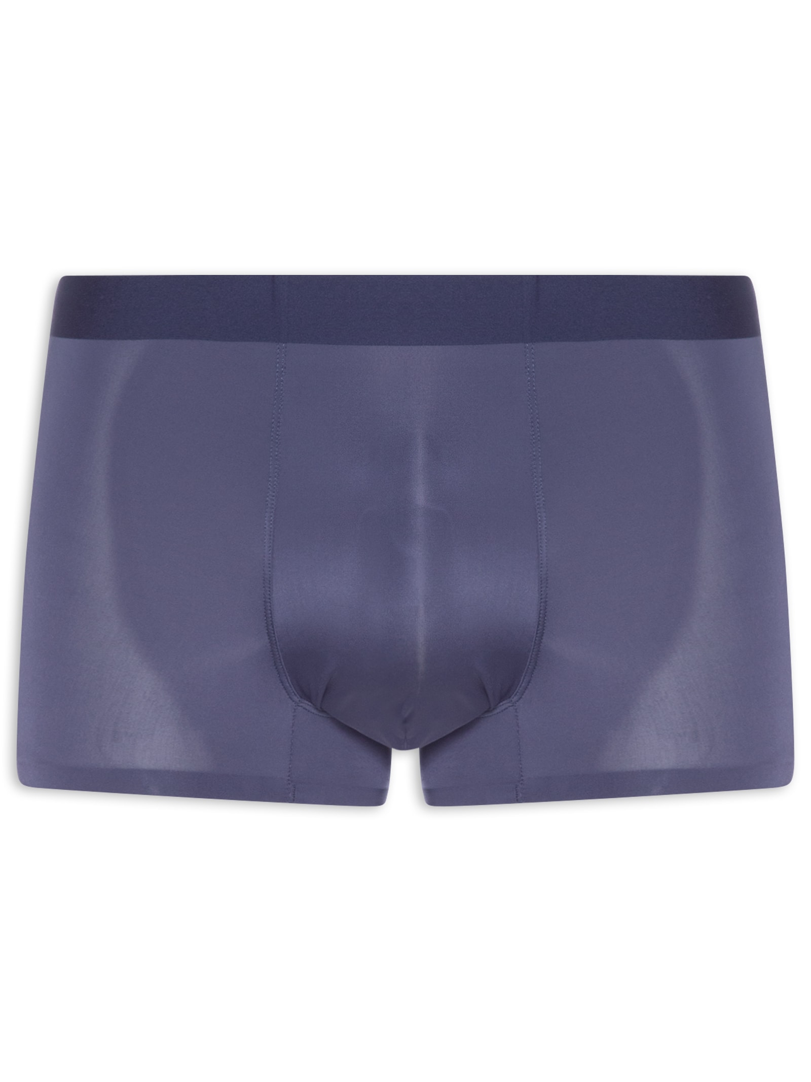 Cueca Box Sem Costura Poliamida Azul Basiq Men